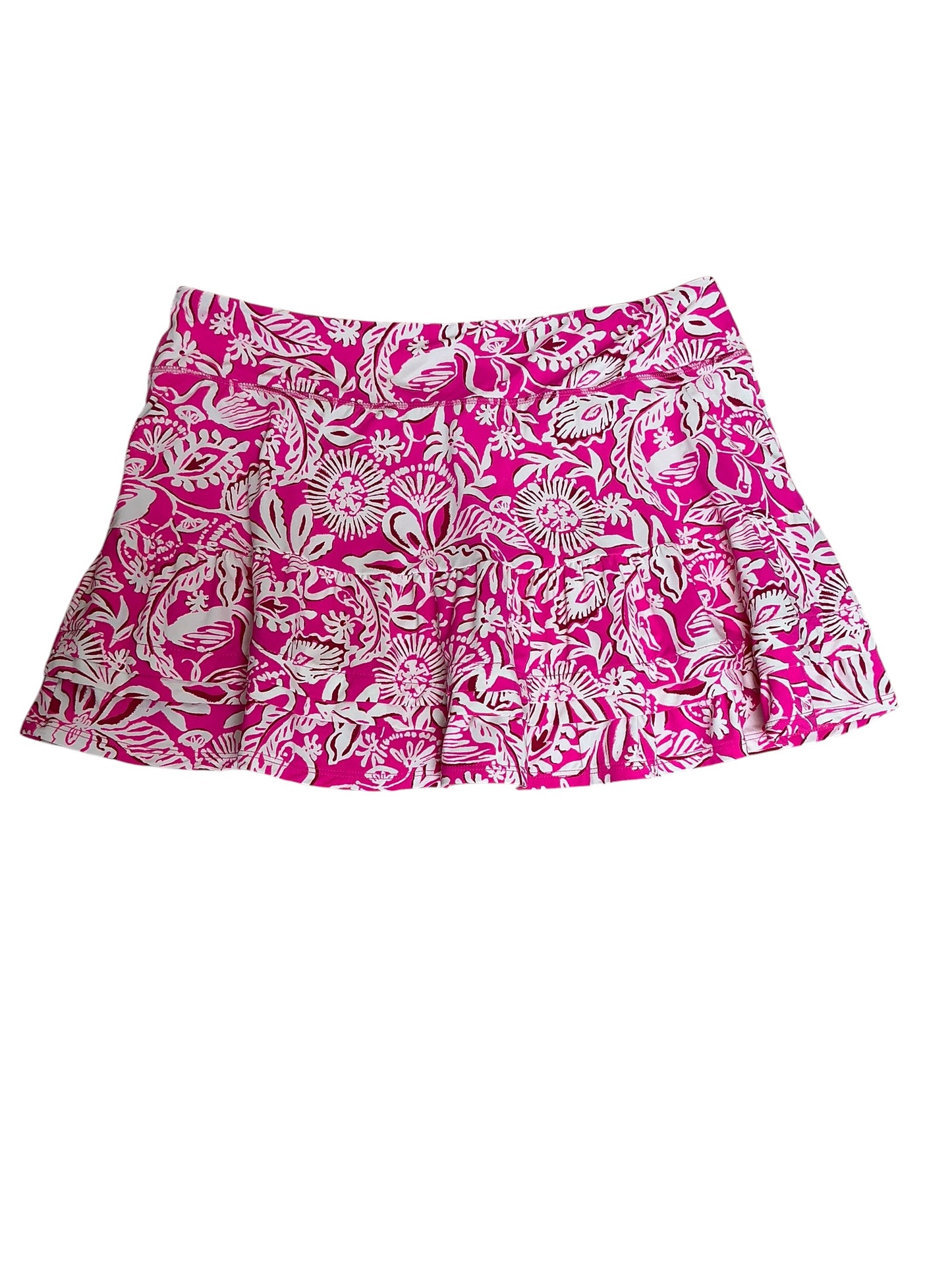 Lilly Pulitzer Aqualina Skort UPF 50+ Passion Fruit Pink Absolutely Flamazing - Size L