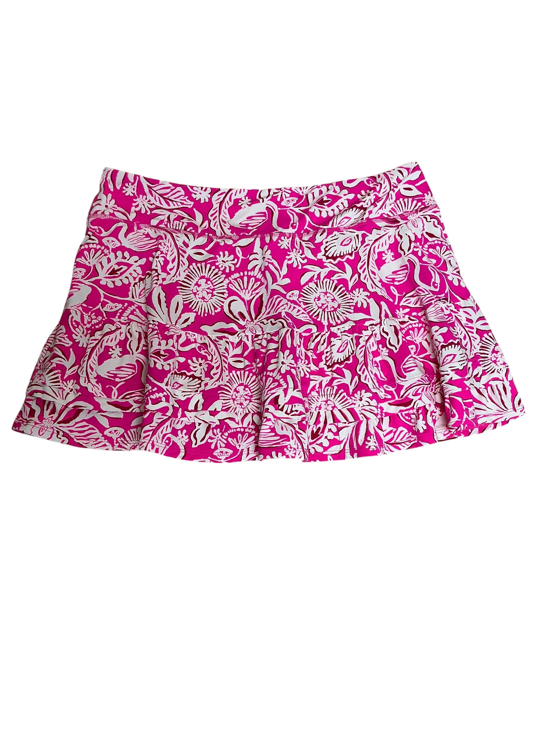 Lilly Pulitzer Aqualina Skort UPF 50+ Passion Fruit Pink Absolutely Flamazing - Size L