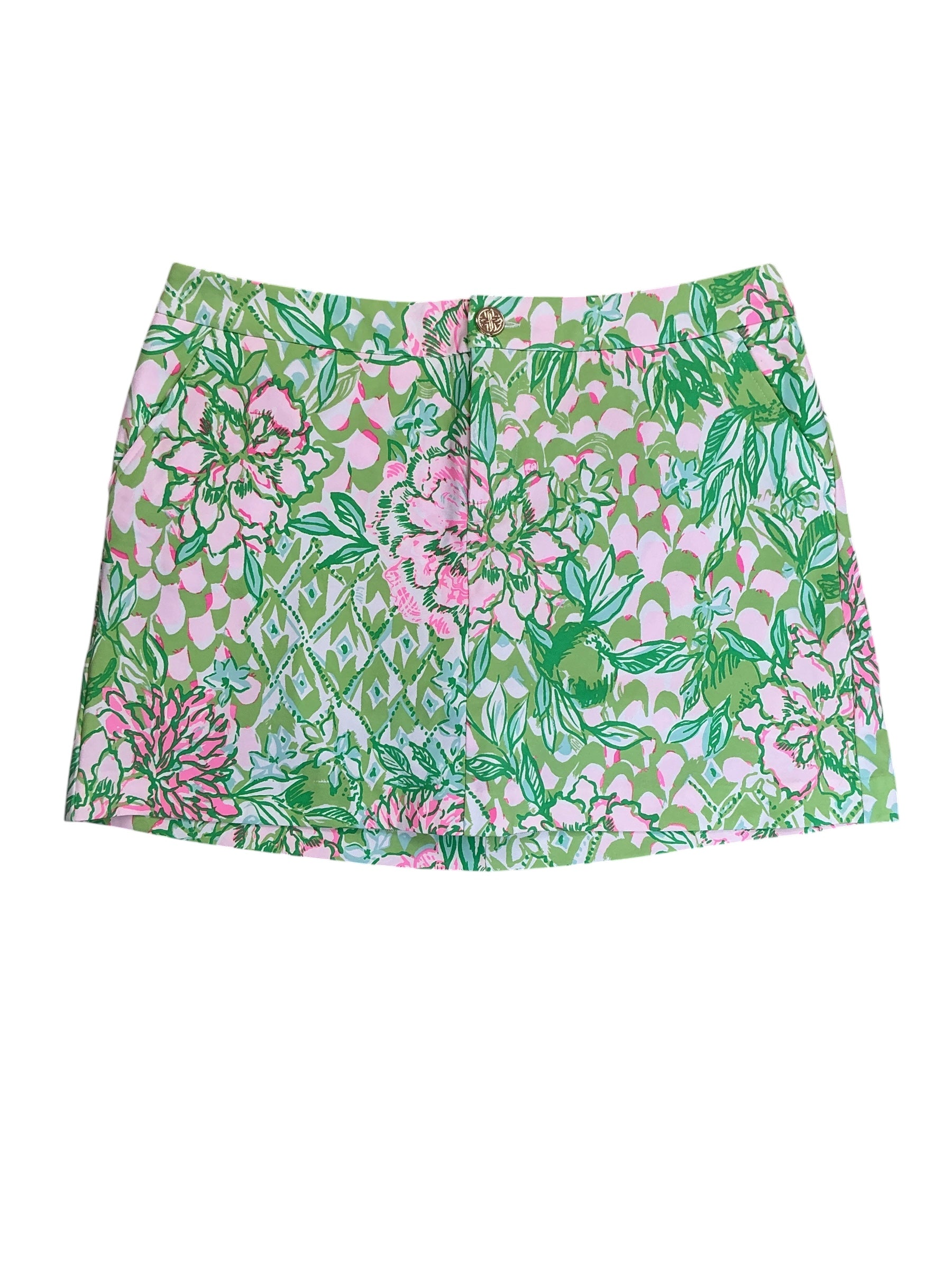Lilly Pulitzer NWT Colette Mini Skort Fauna Green Lime Feeling Good - Size 8