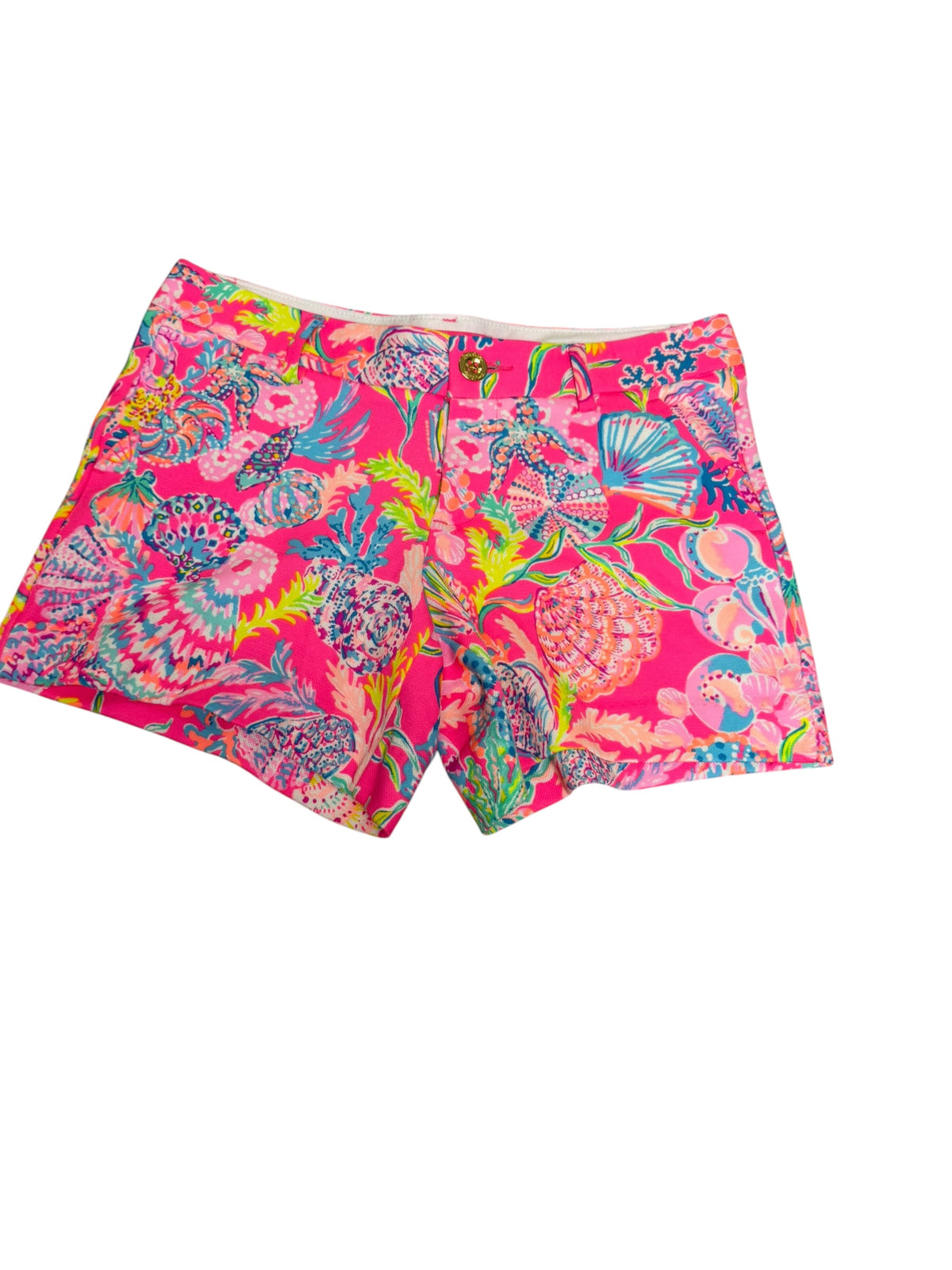 Lilly Pulitzer NWT Callahan Knit Short Pink Isle Shell Me Something Good - Size 2