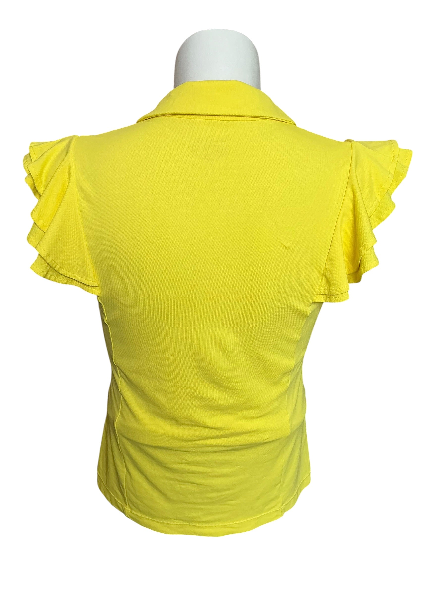 Lilly Pulitzer Luxletic Meryl Caddie Polo Calla Yellow - Size M