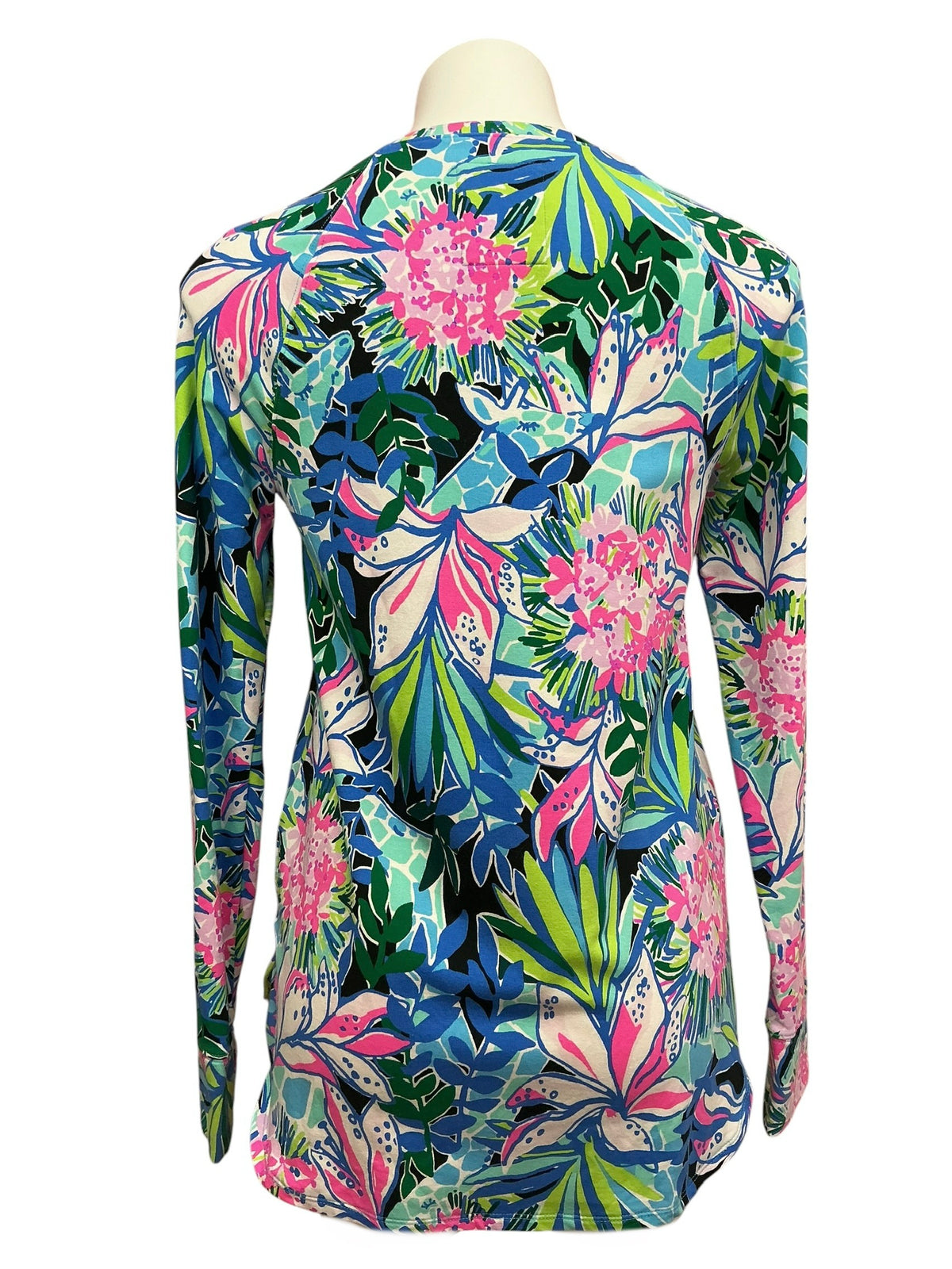 Lilly Pulitzer Luxletic Blythe Pullover Top Glowing Gardens - Size S