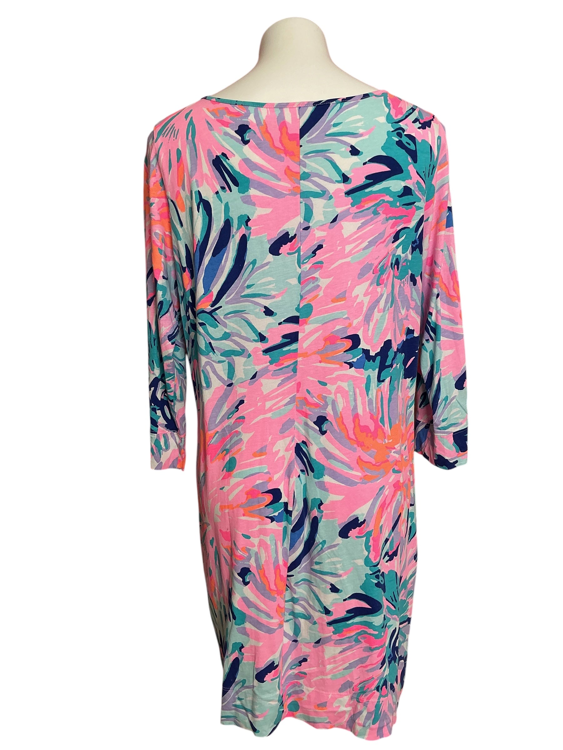 Lilly Pulitzer Marlowe Boatneck Dress Multi Off Tropic - Size XL