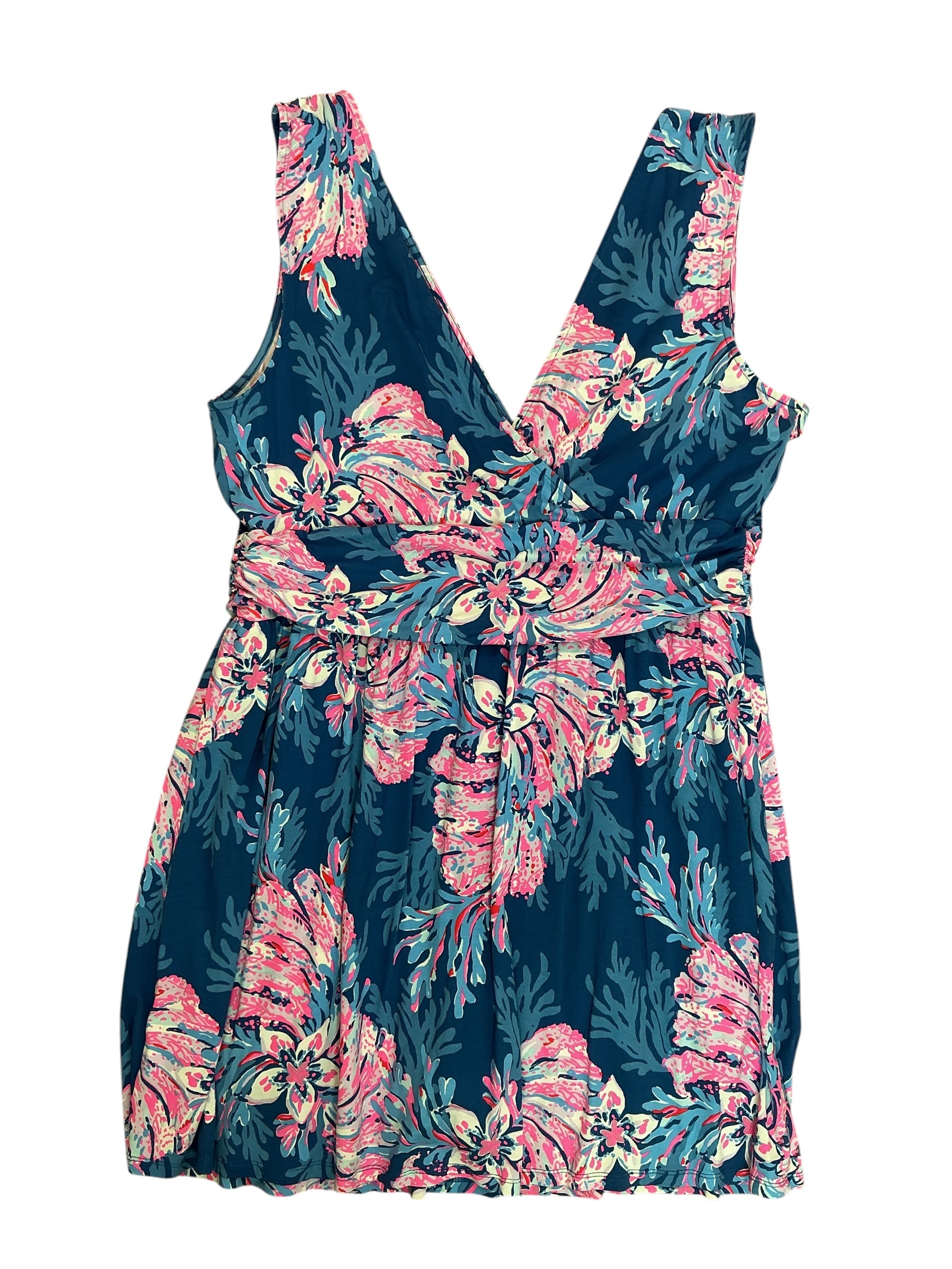 Lilly Pulitzer Clara Sleeveless Romper Multi For The Fans - Size XL