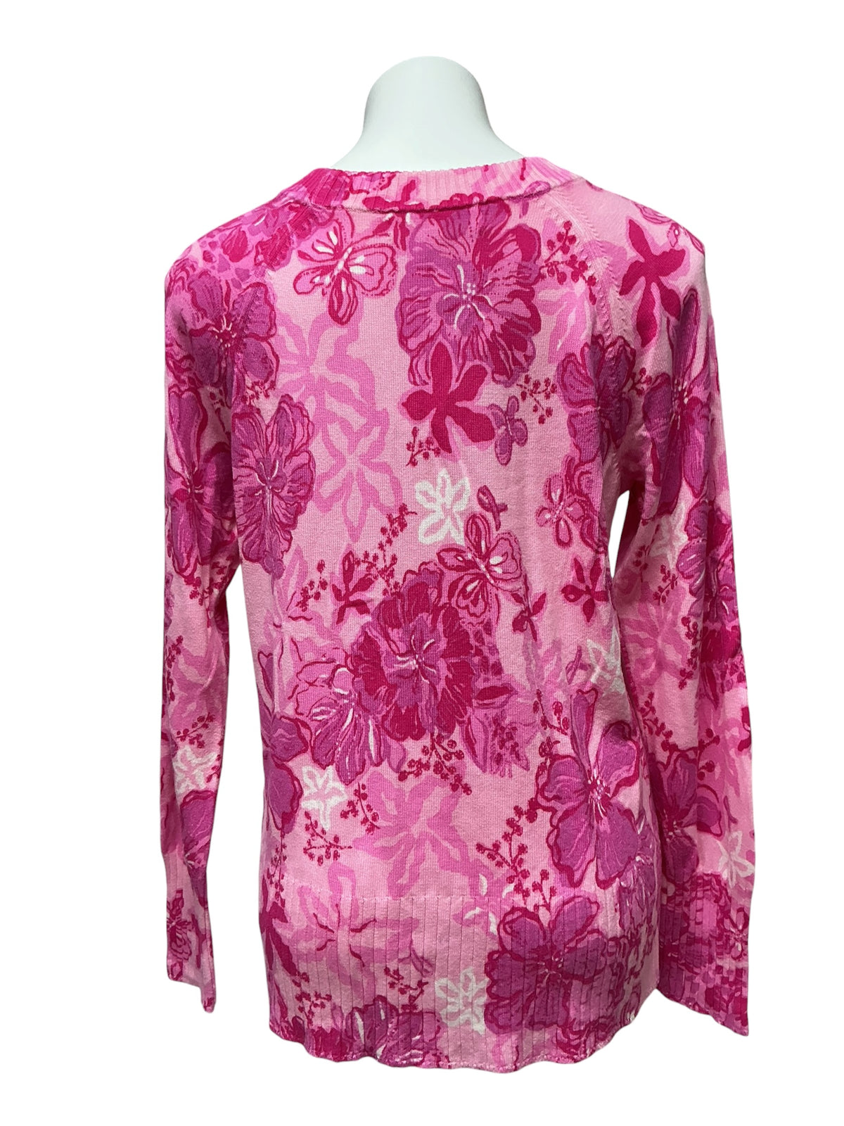 Lilly Pulitzer Salima Sweater Parigi Pink Supporting Squad - Size M
