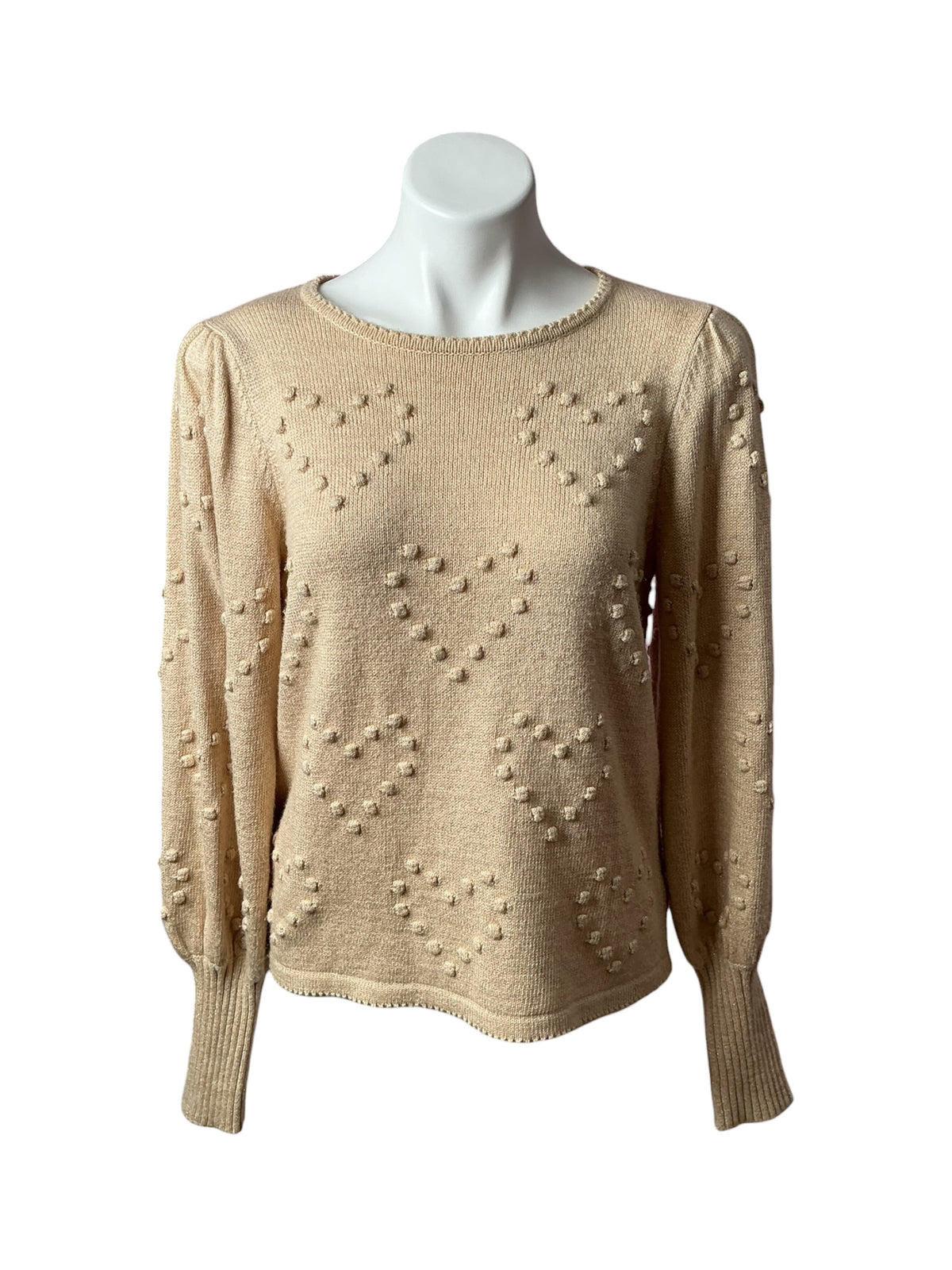 Lilly Pulitzer Kippa Sweater Heathered Sand Bar Metallic - Size M