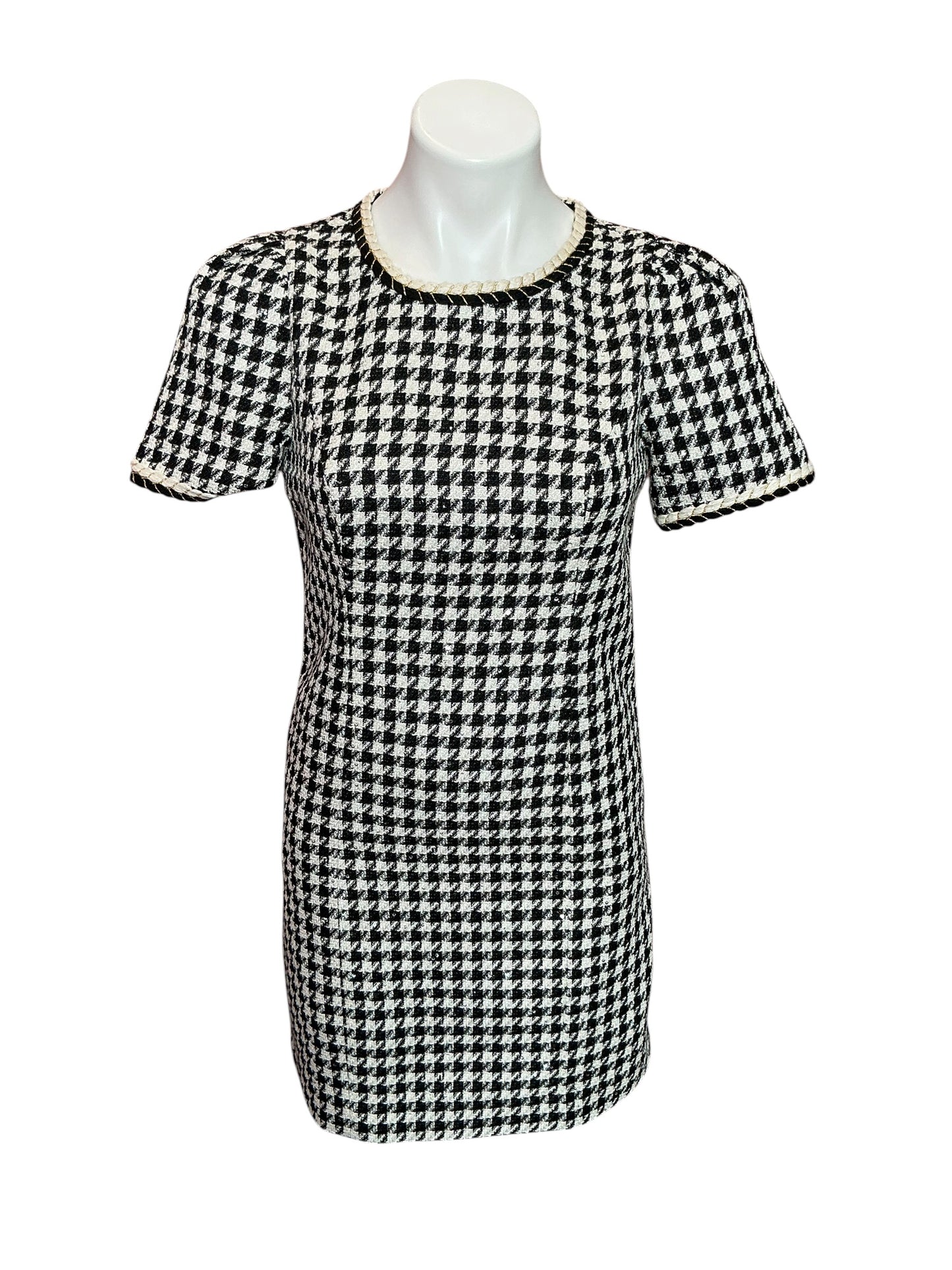 Lilly Pulitzer Doriane Boucle Shift Dress Noir Houndstooth Sequin Boucle - Size 0
