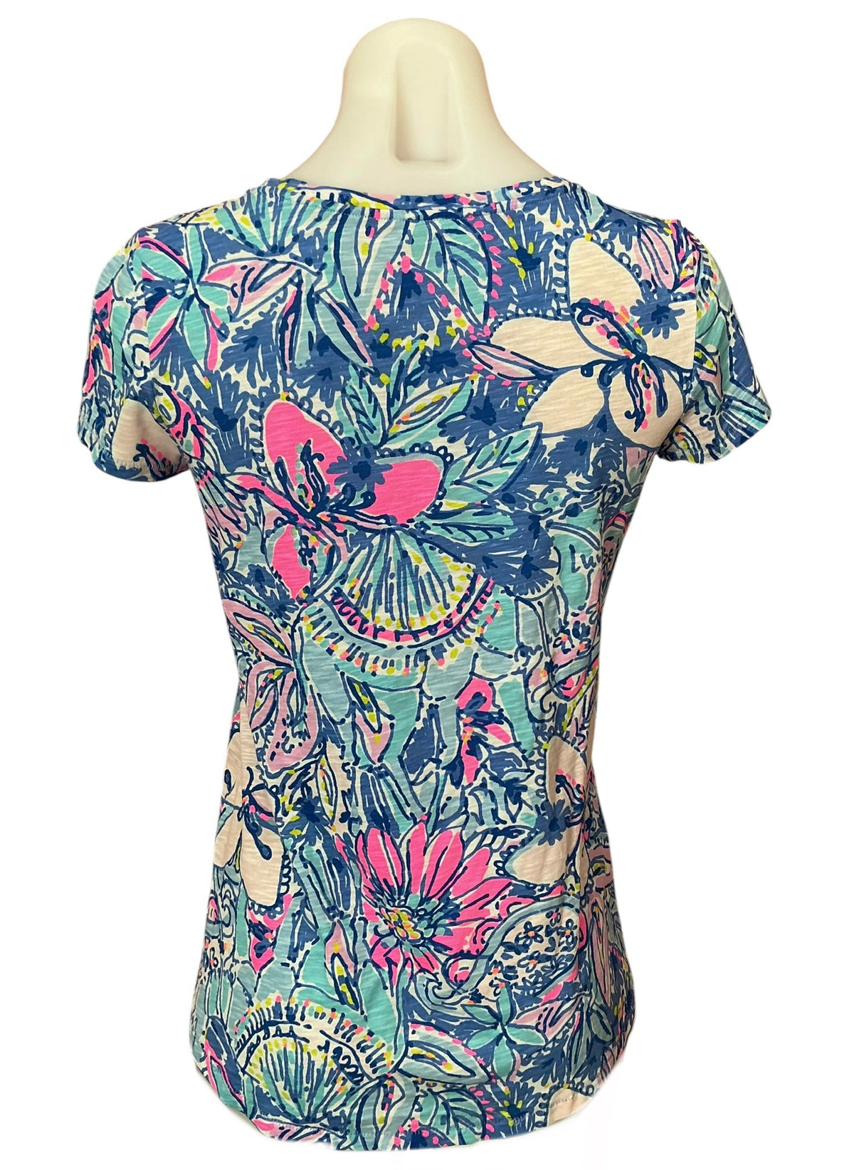 Lilly Pulitzer Etta Scoop Neck Top Capri Soleil - Size XXS