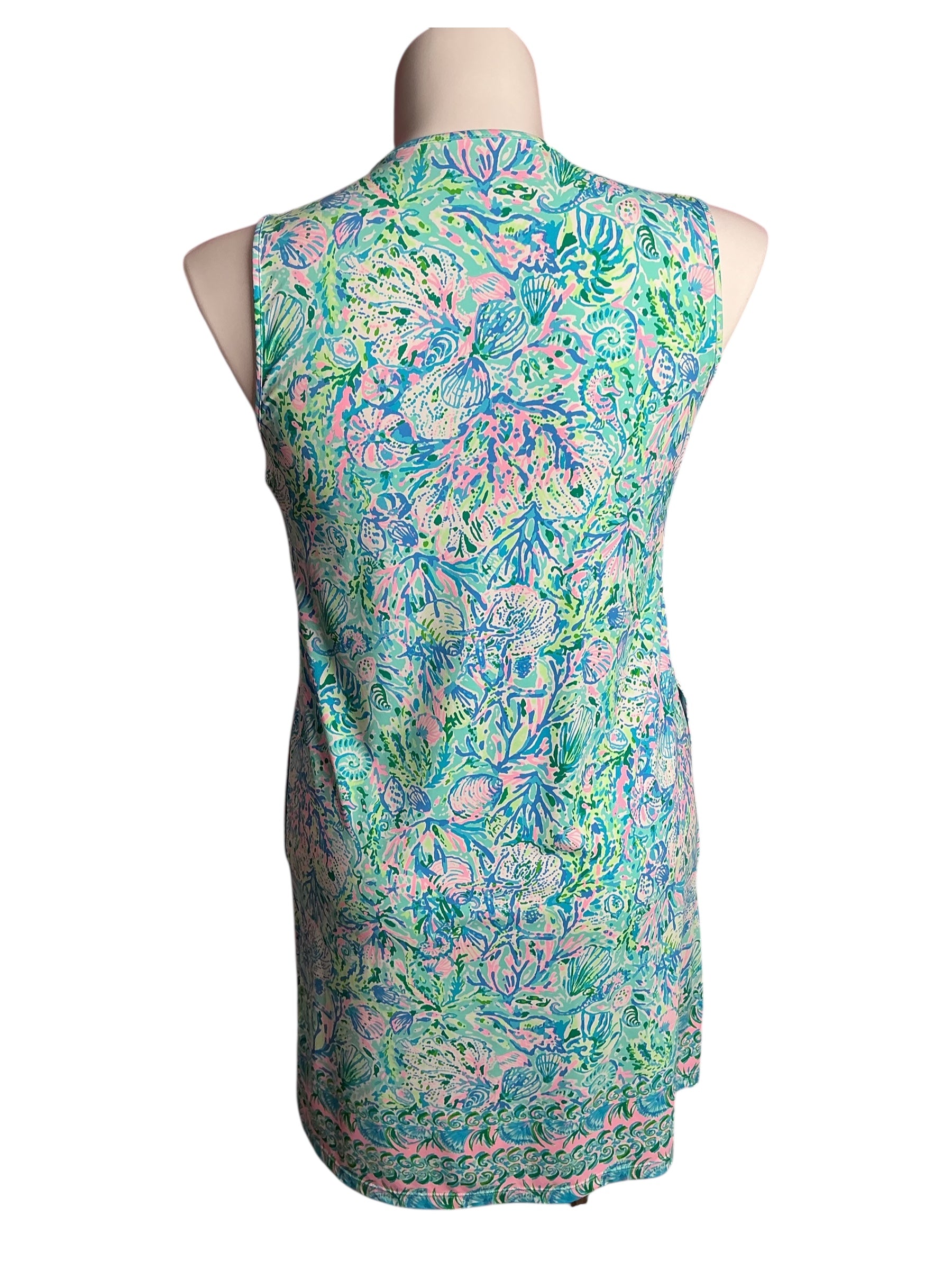 Lilly Pulitzer- Johana Sleeveless Cover-Up Surf Blue Soleil It On Me Size M