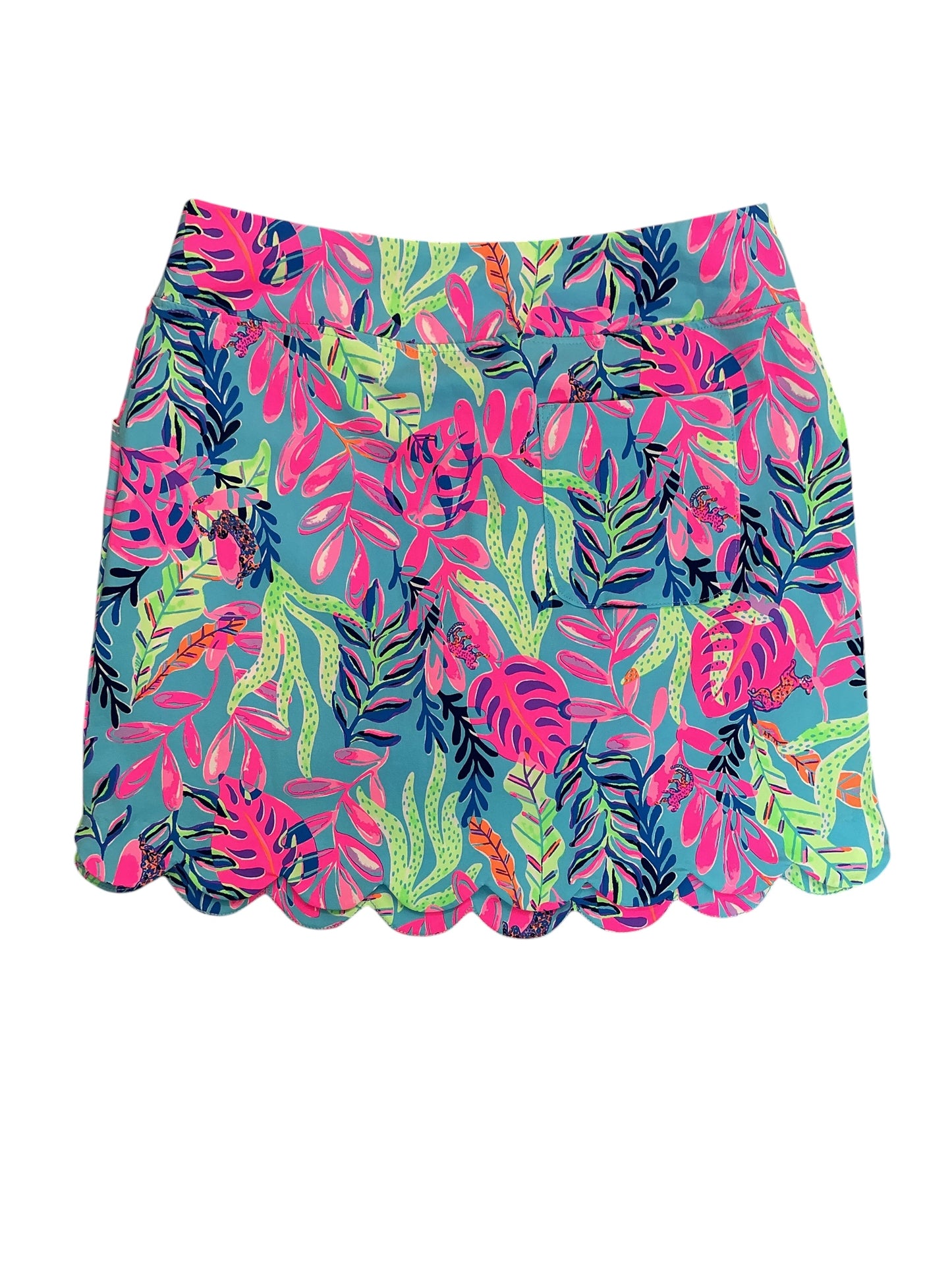 Lilly Pulitzer NWT Monica Scallop Skort UPF 50+ Porto Blue You’ve Been Spotted Golf - Size 8