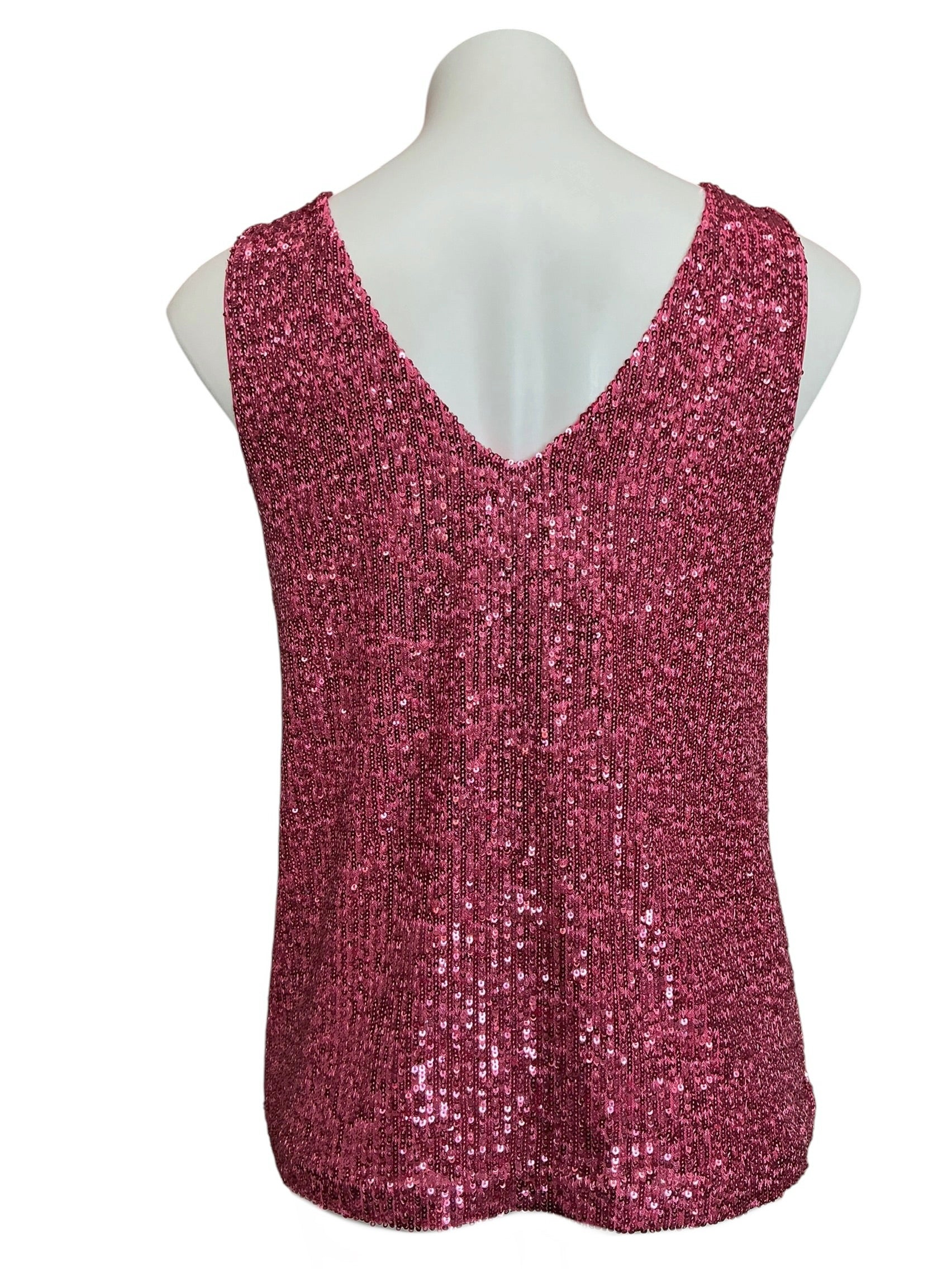 Lilly Pulitzer Jaret Knit Top Sun Shell Pink Treasure Box Sequin Knit - Size M