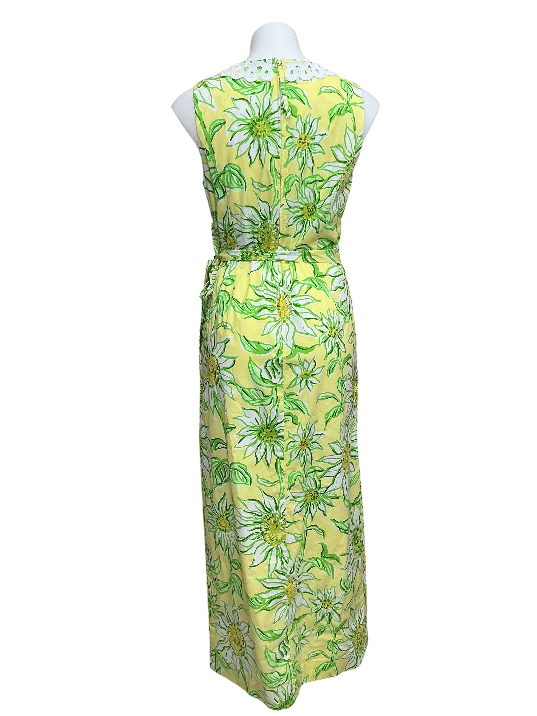 Lilly Pulitzer Fresia Stretch Maxi Shift Dress Limoncello Sunbelievable - Size 6
