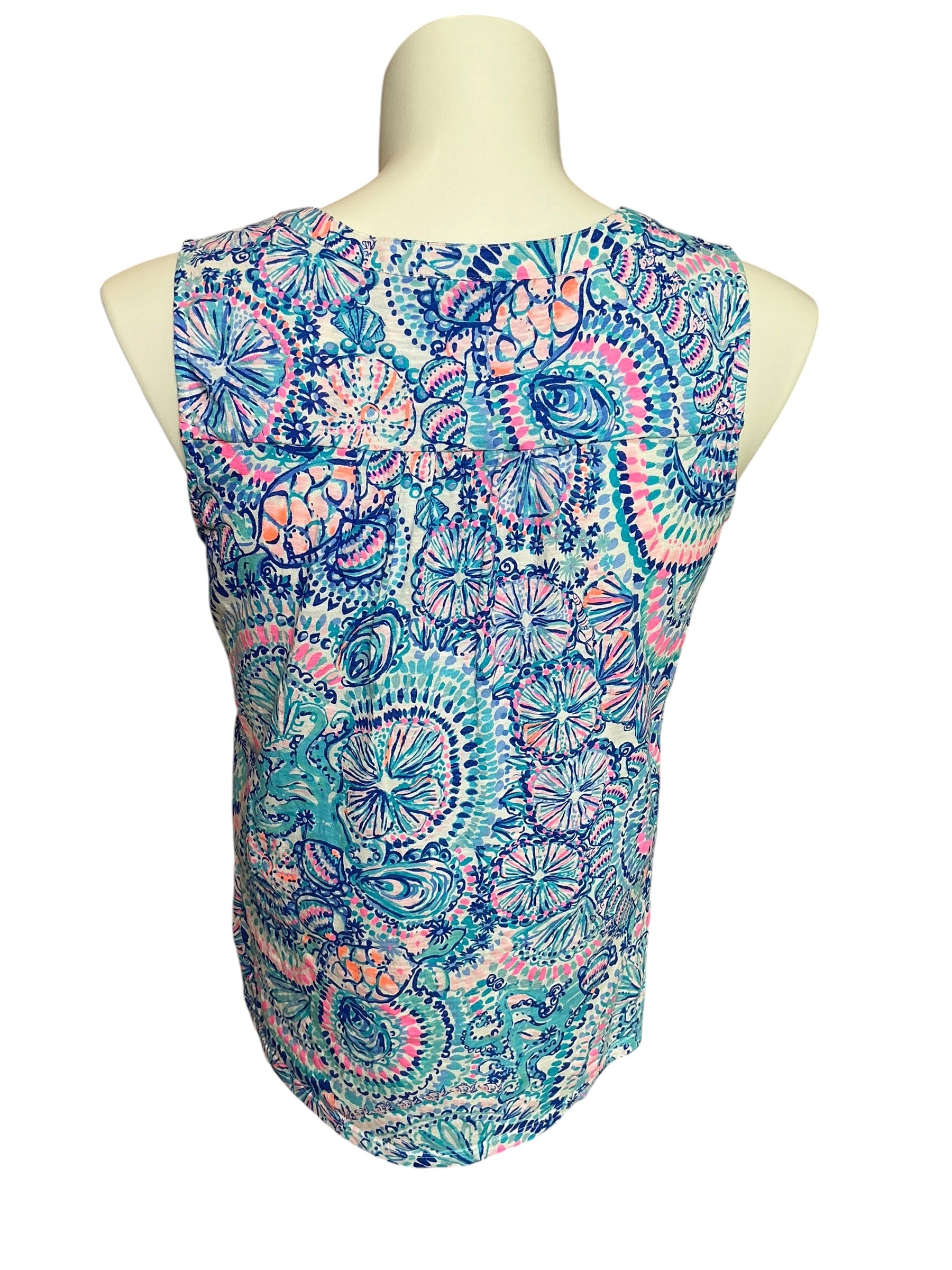 Lilly Pulitzer Dev Tank Top Shell Me About It - Size L