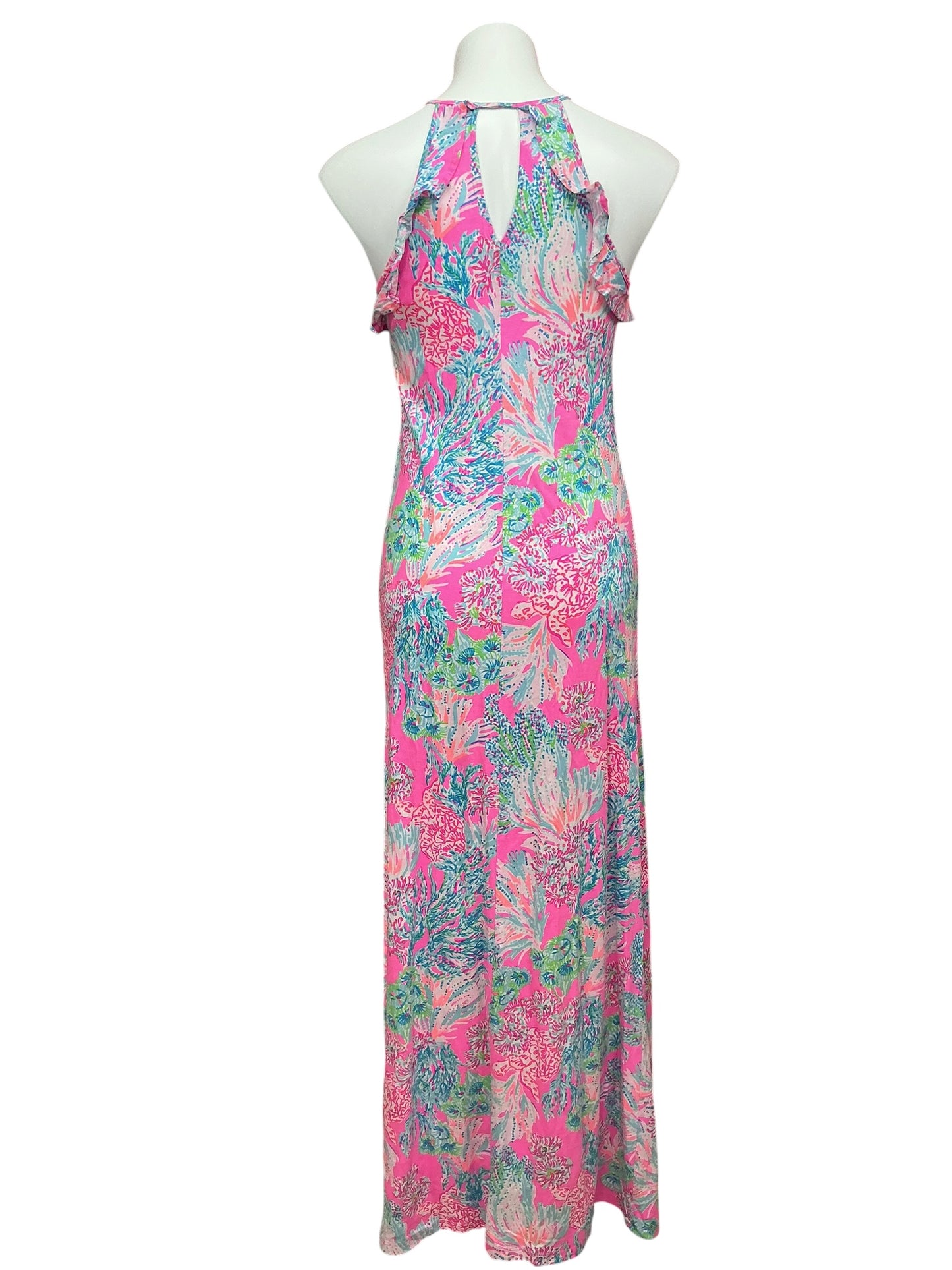 Lilly Pulitzer Billie Maxi Dress Prosecco Pink Seaing Things - Size XS