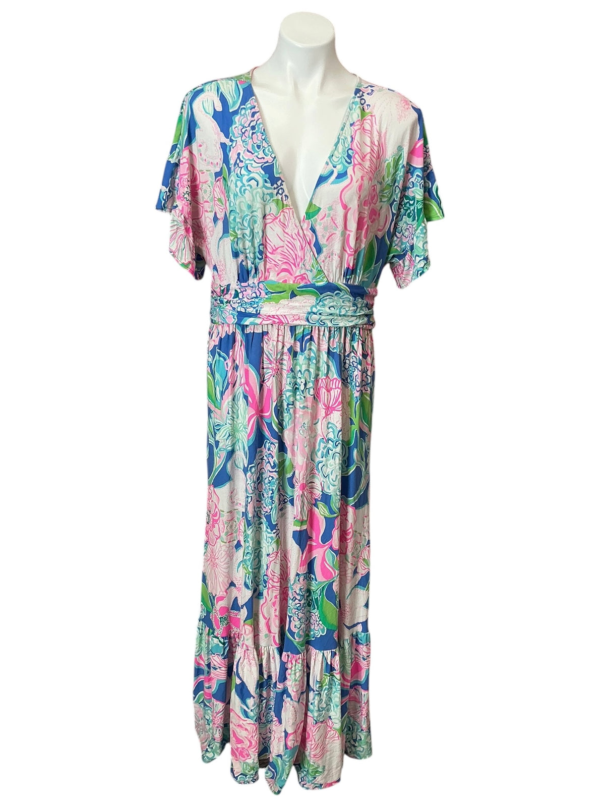 Lilly Pulitzer Jessi Midi Dress Peony For Your Thoughts - Size XL