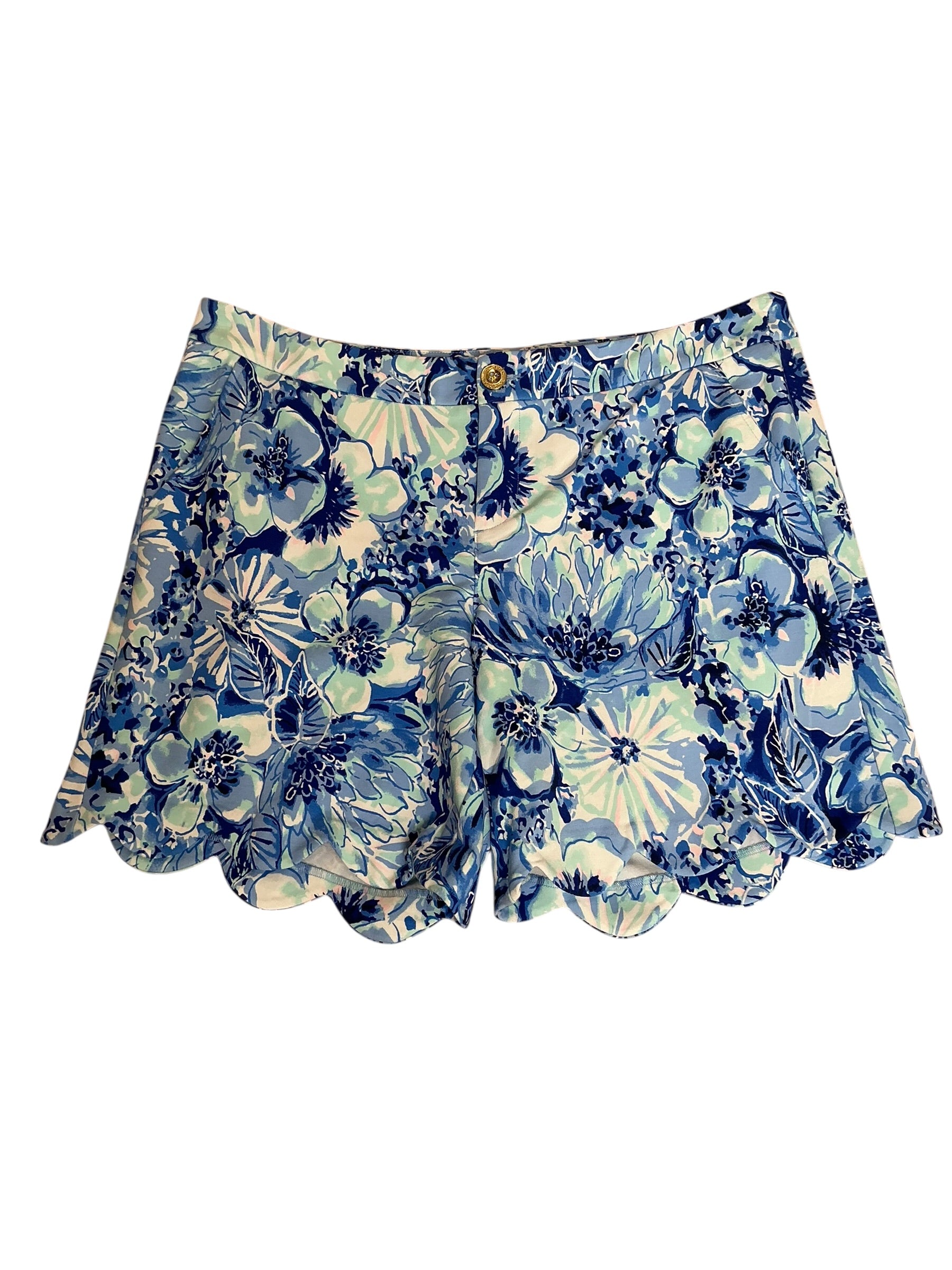 Lilly Pulitzer NWT Darci Knit Short Costal Blue Catch N Keep Small - Size 14