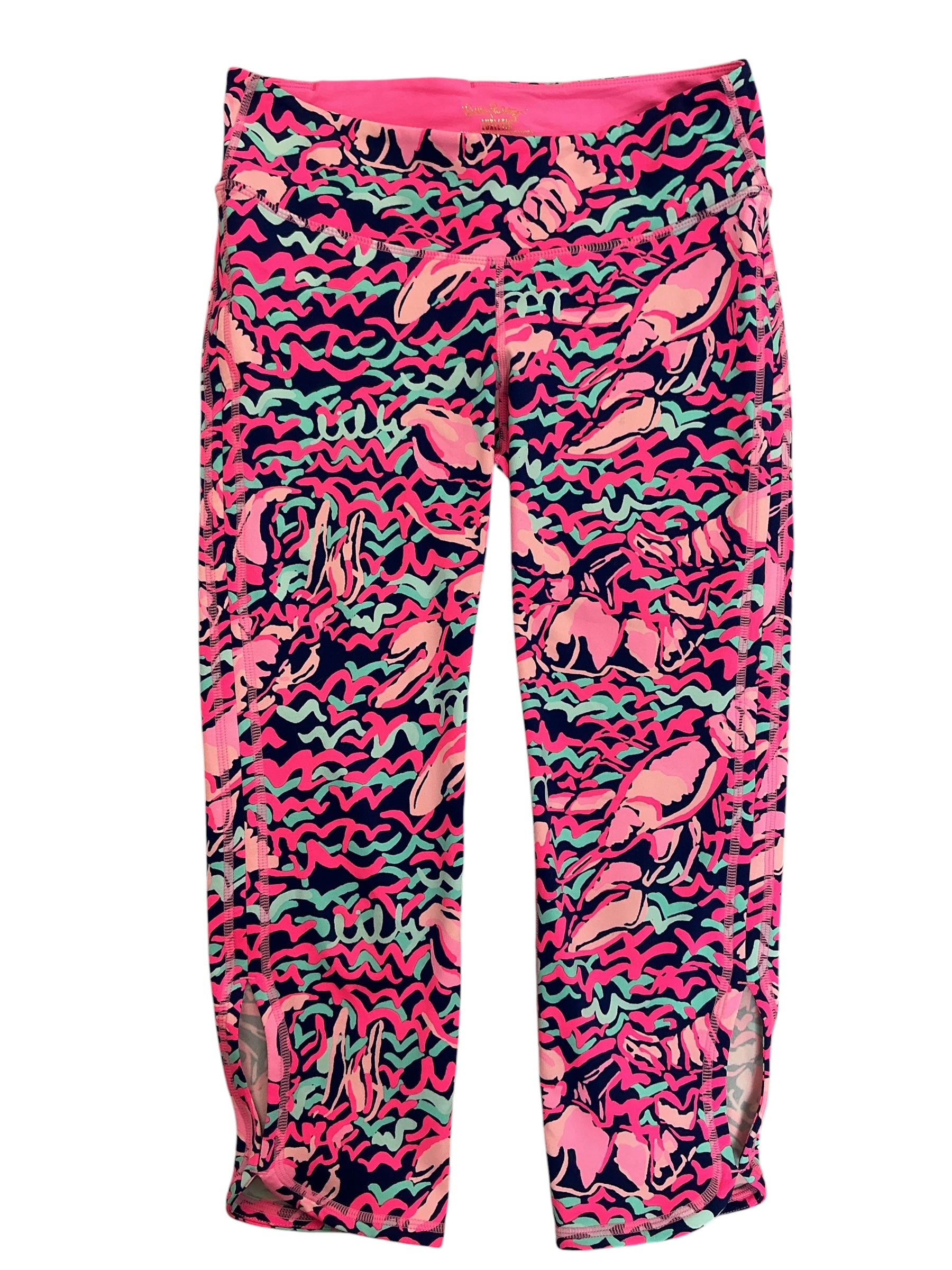 Lilly Pulitzer Weekender Cropped Leggings Pop Up Lobstah Roll - Size S
