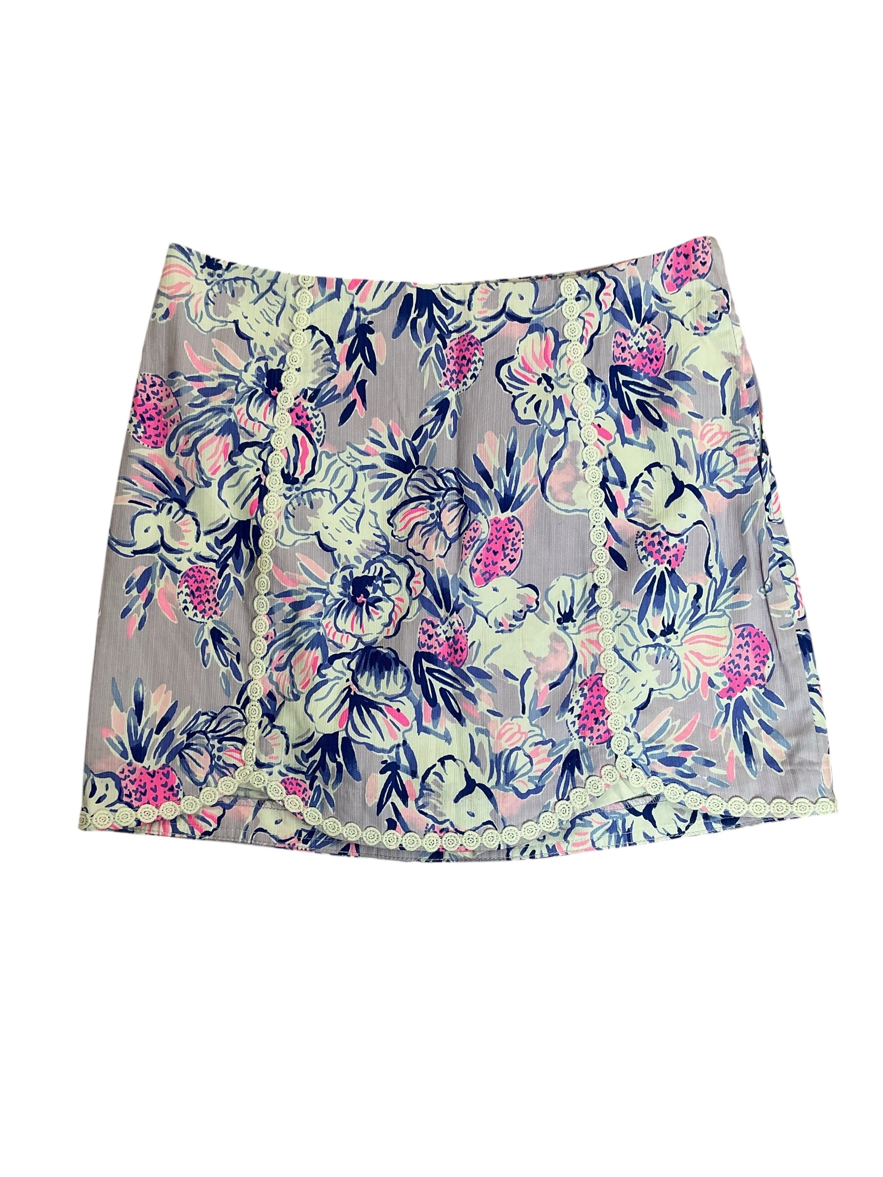 Lilly Pulitzer Scalloped Hem Pencil Skort Little Flamenco - Size 4