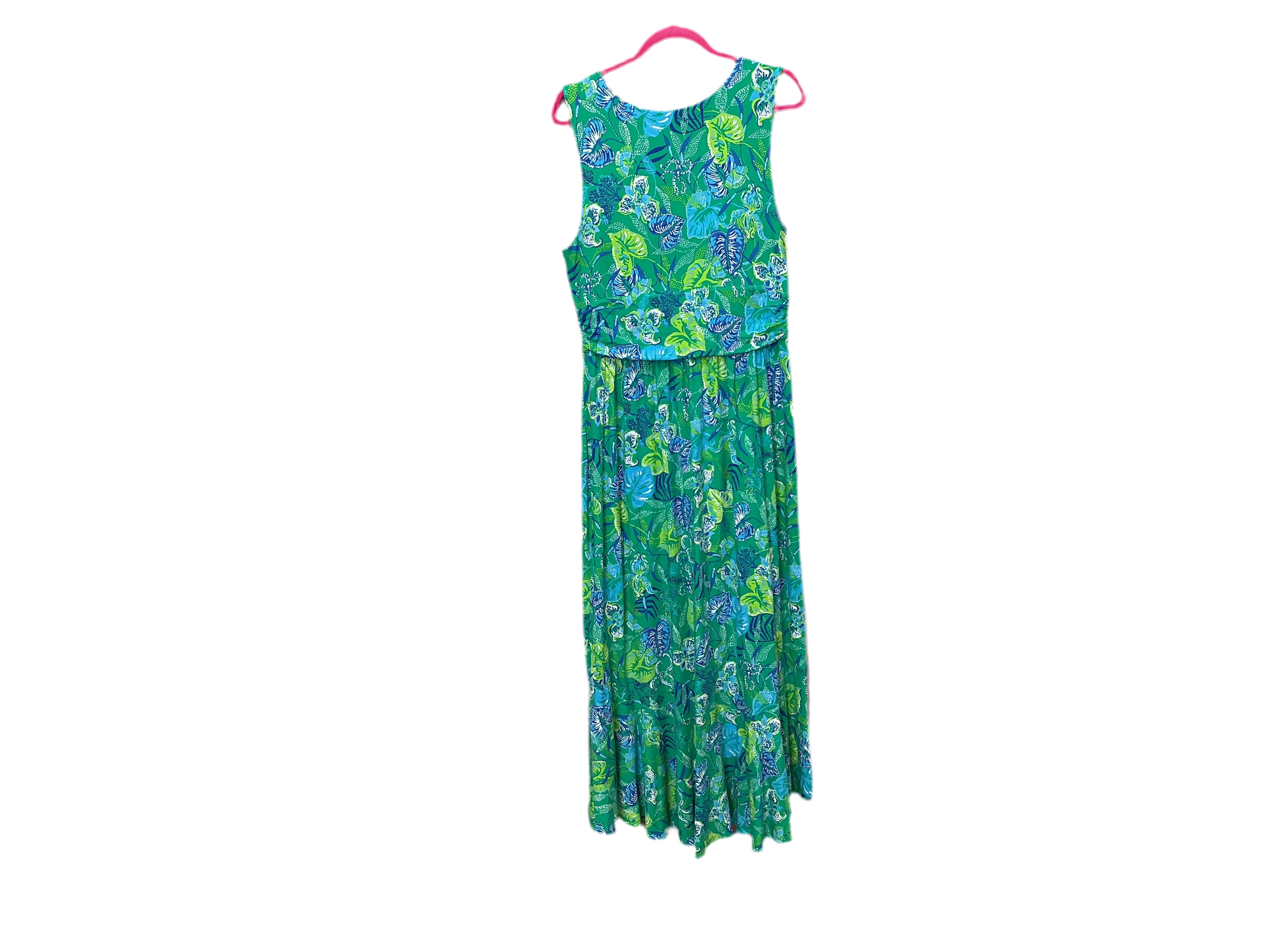 Lilly Pulitzer NWT Moana Maxi Dress Botanical Green In A Flutter - Size L