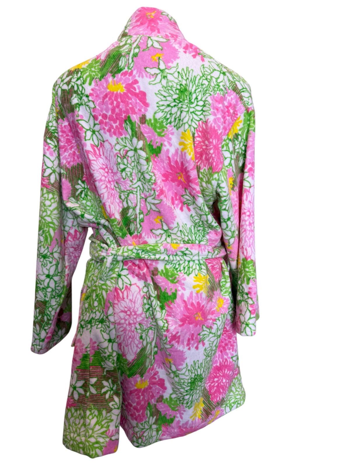 Lilly Pulitzer Terry Luxe Robe Resort White Mum Patch - One Size