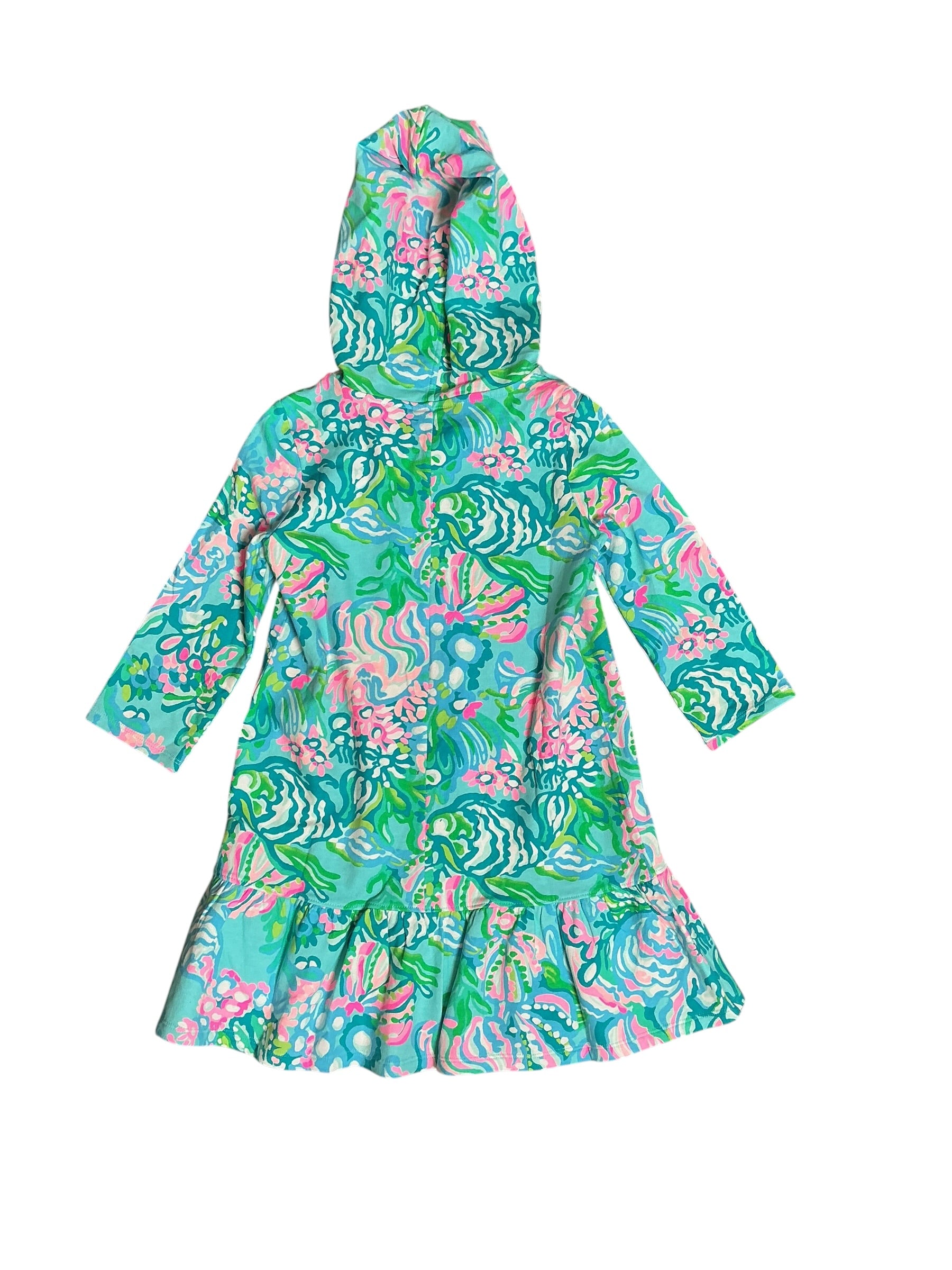 Lilly Pulitzer NWT Girls UPF 50+ Cooke Coverup Blue Ibiza Aqua La Vista - Size M (6-7)