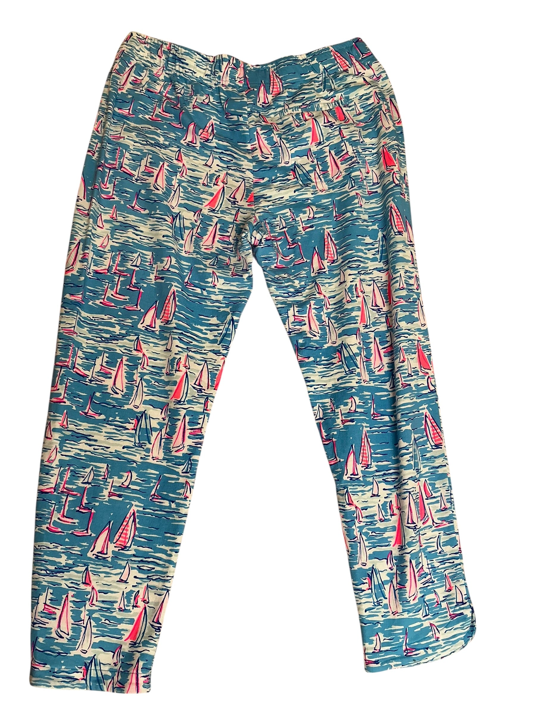 Lilly Pulitzer Emory Knit Pants Boatylicious Zanzibar Blue - Size XL