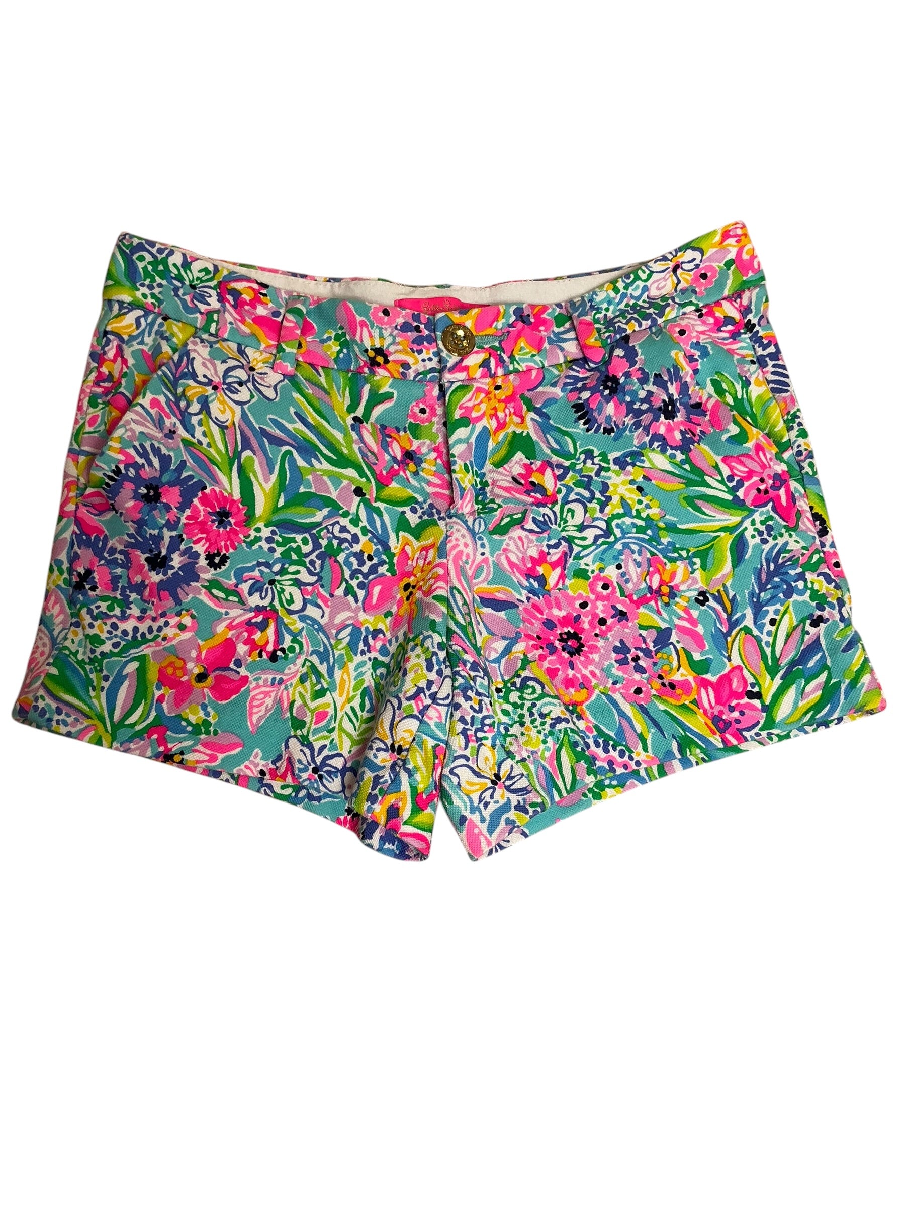 Lilly Pulitzer Callahan Knit Short Amalfi Blue Alligator Isle - Size 2
