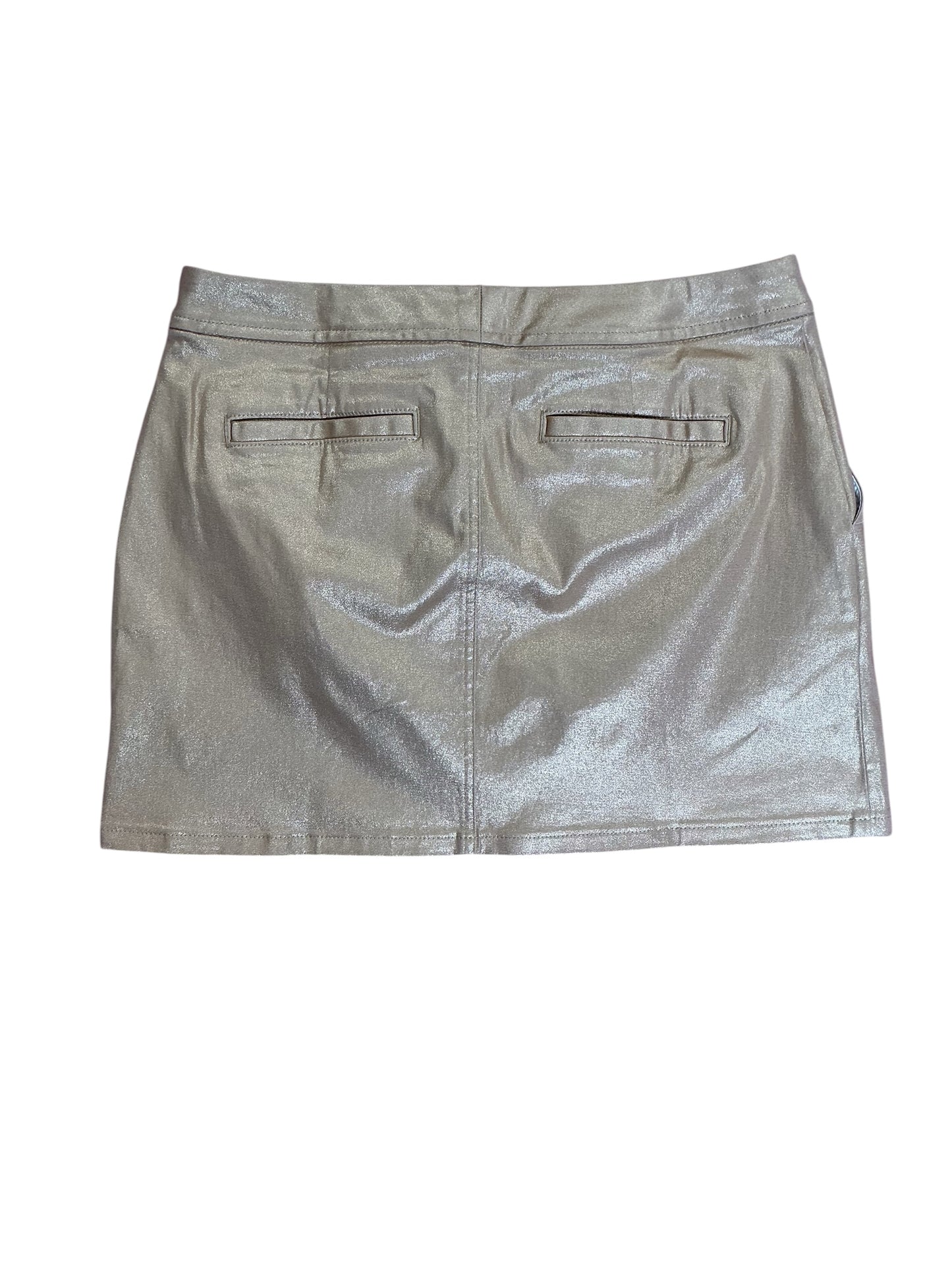Lilly Pulitzer NWT Colette Stretch Shimmer Skirt Gold Metallic - Size 8
