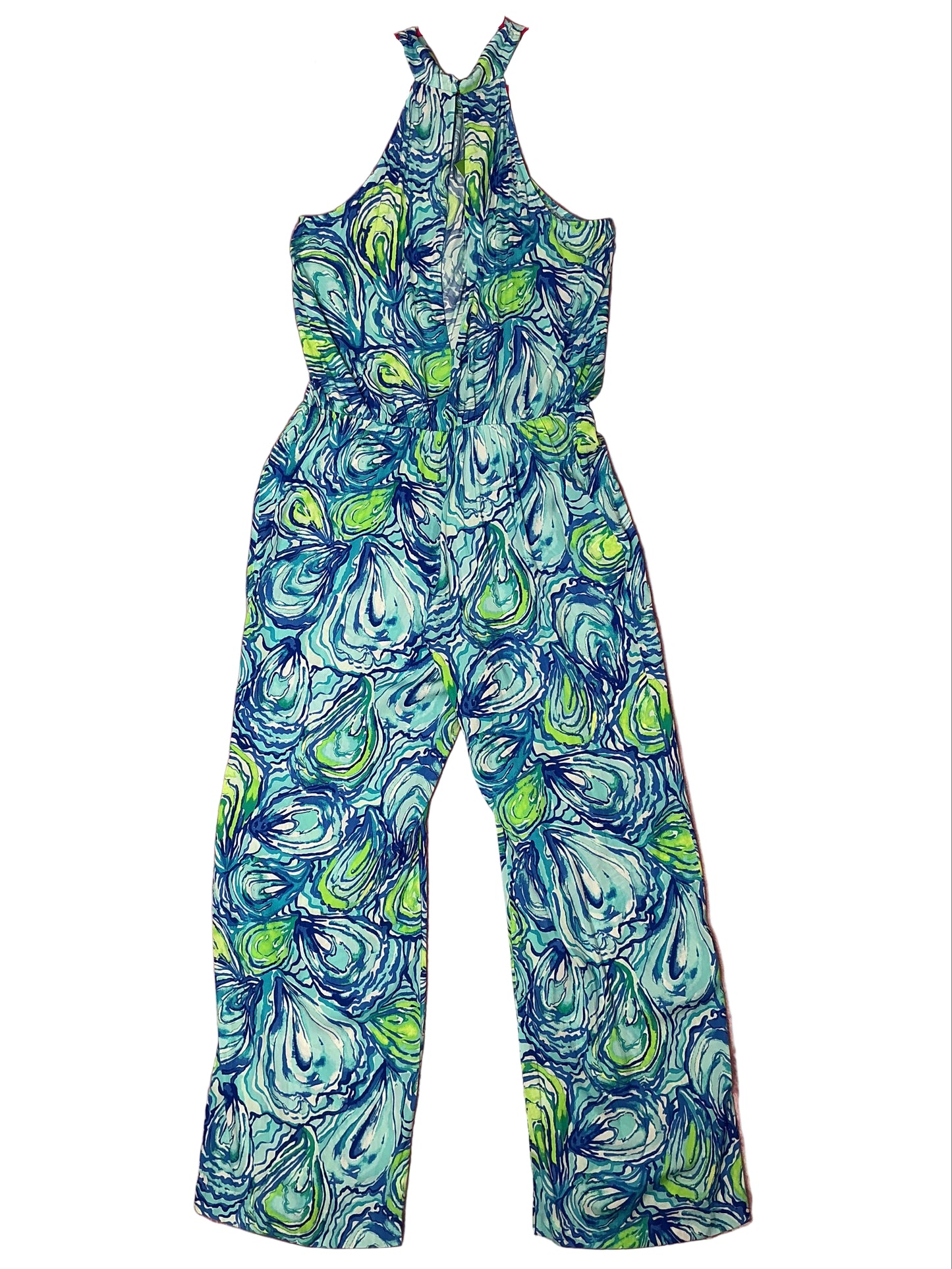 Lilly Pulitzer NWT - Emmy Jumpsuit - Sparkling Blue Oh Shucks - Size XL