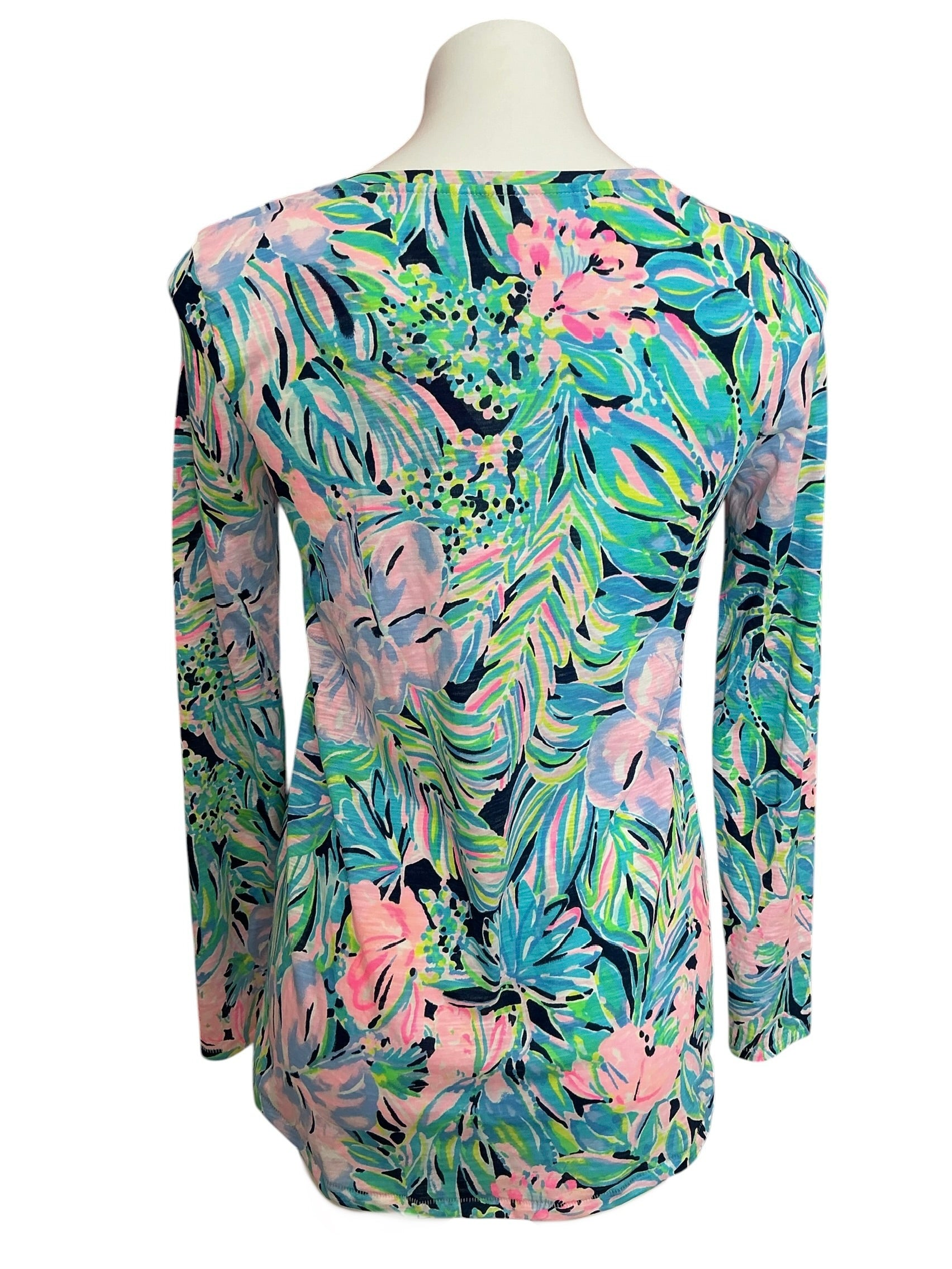Lilly Pulitzer NWT Etta Long Sleeve Top Multi Bermudaful - Size XS