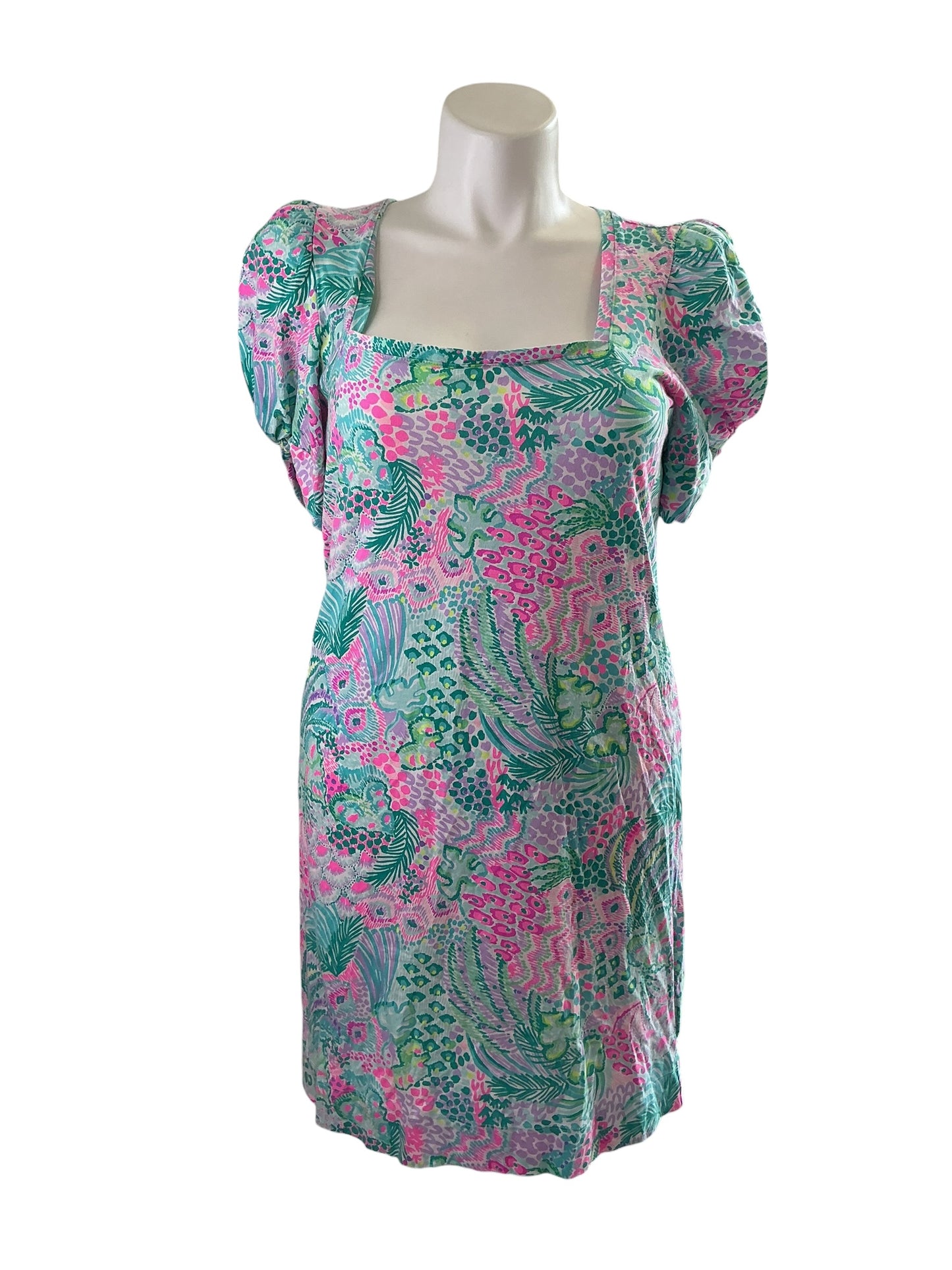 Lilly Pulitzer Haydn Short Sleeve Dress - Multi Banana Split - Size XL