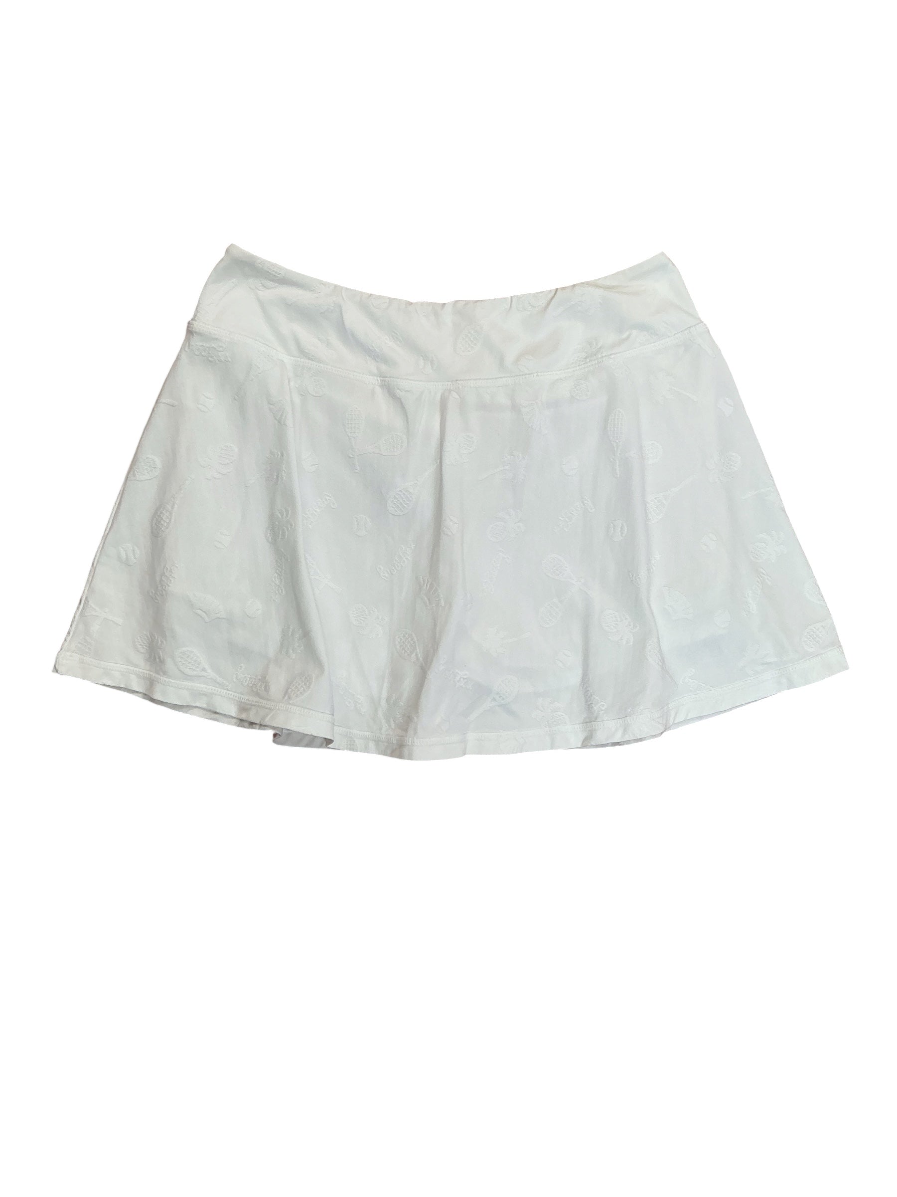 Lilly Pulitzer Luxletic Tennis Time Skort Resort White Brocade - Size S