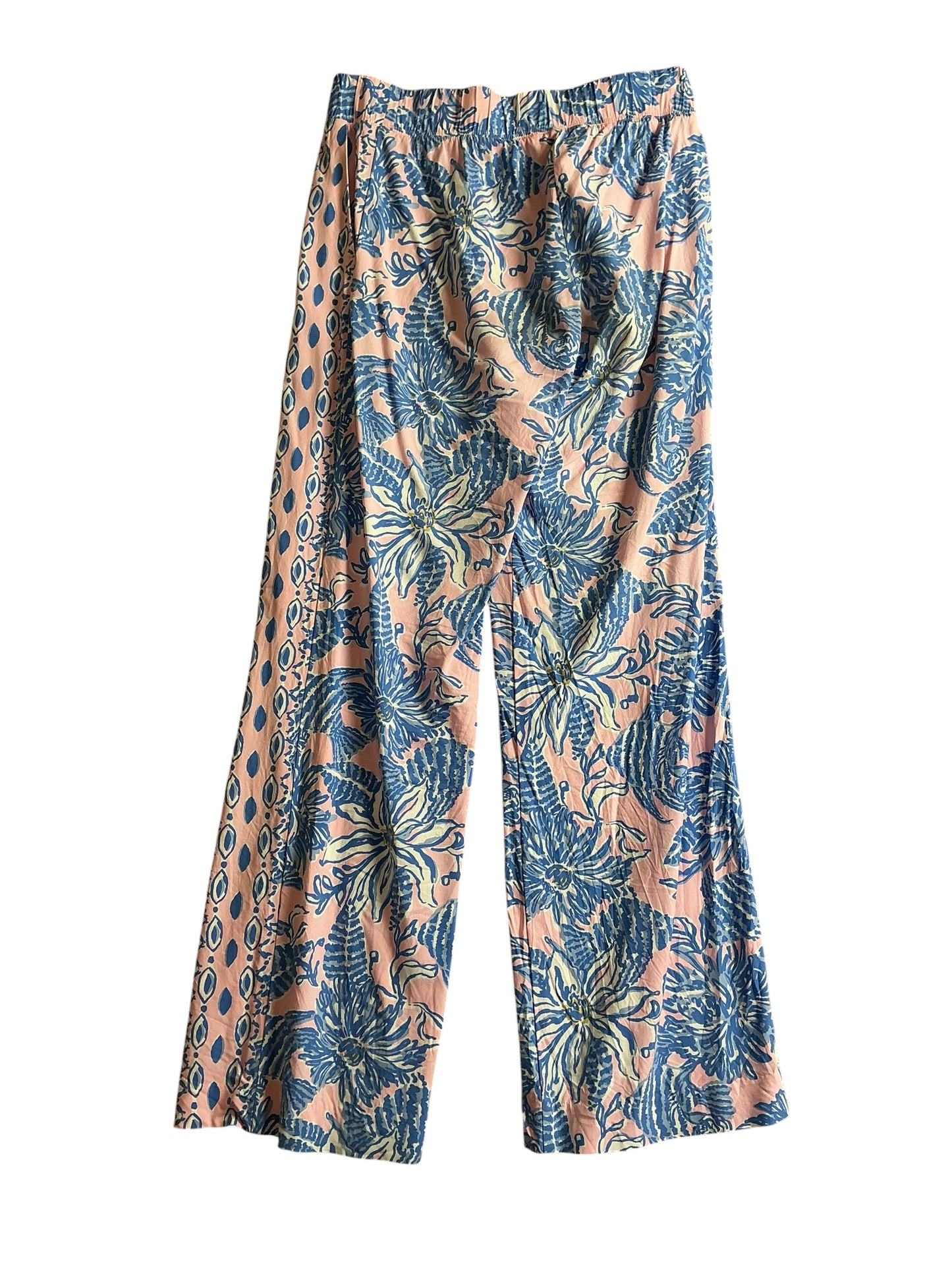 Lilly Pulitzer Bal Harbour Palazzo - Bonaire Blue Just A Little Koi Engineered Pants - Size S