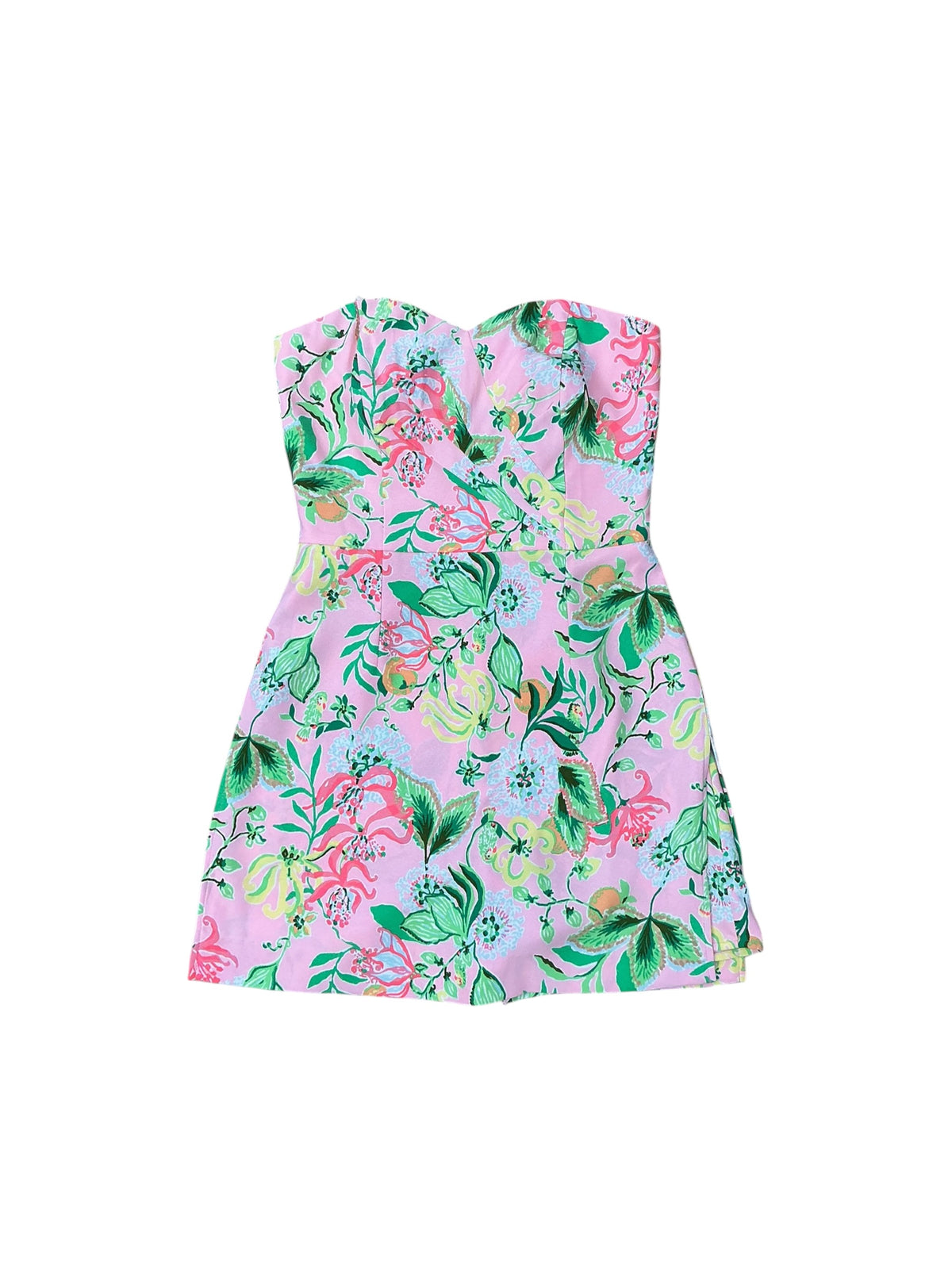 Lilly Pulitzer NWT Kylo Strapless Skirted Romper Multi Via Amore Spritzer - Size 2