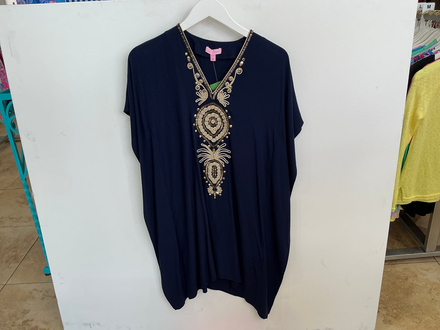Lilly Pulitzer Chai Caftan True Navy - Size XXS/XS