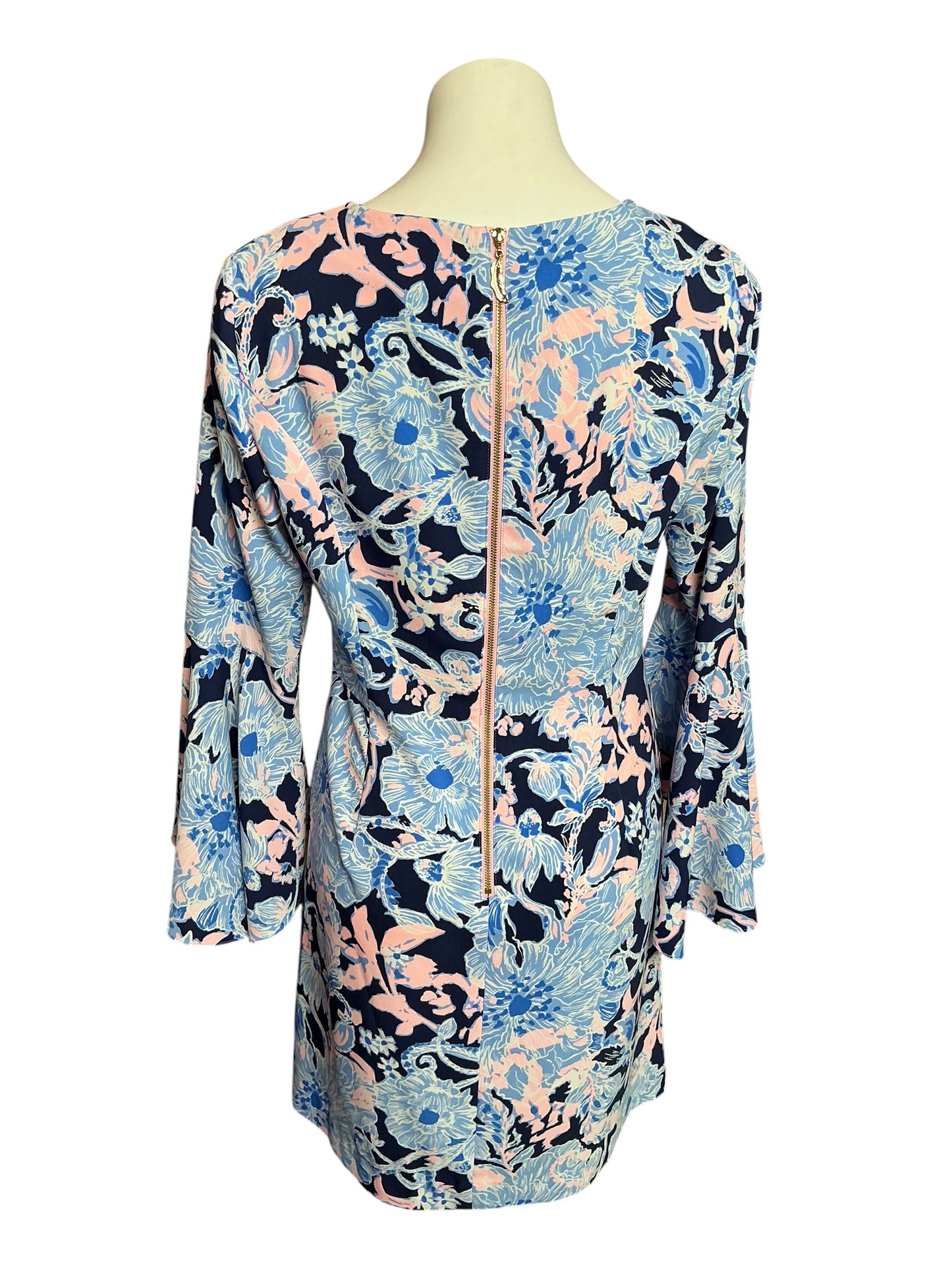 Lilly Pulitzer Kayla Stretch Dress Bright Navy Amore Please - Size 8