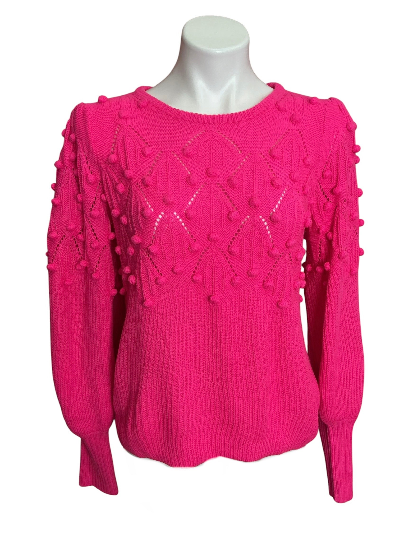 Lilly Pulitzer Kippa Pom Pom Sweater Pink Blossom - Size M