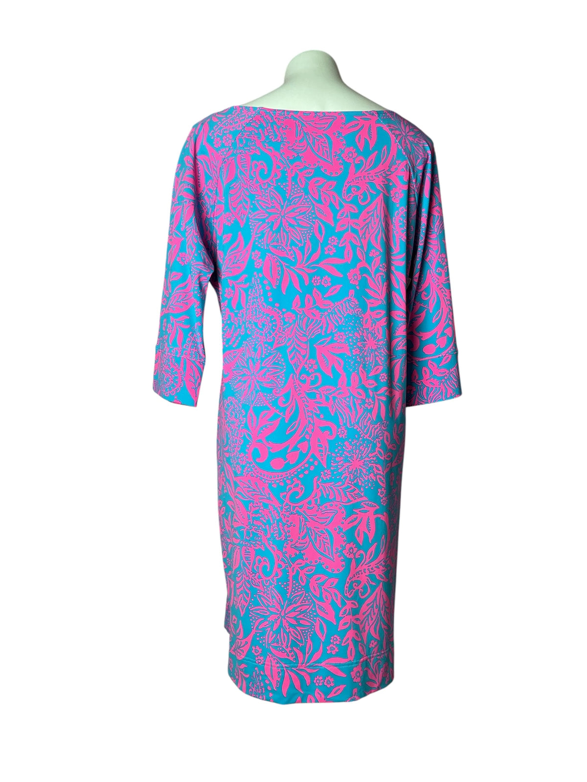 Lilly Pulitzer NWT Braedyn UPF 50+ Dress Aura Pink Leaf An Impression - Size L