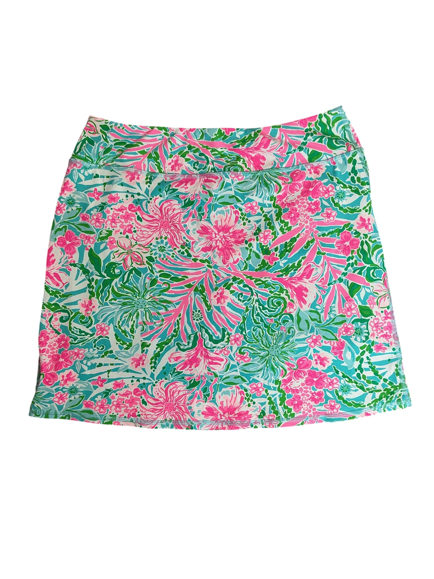 Lilly Pulitzer Maryana Skort Amalfi Blue Leaf It Wild - Size M
