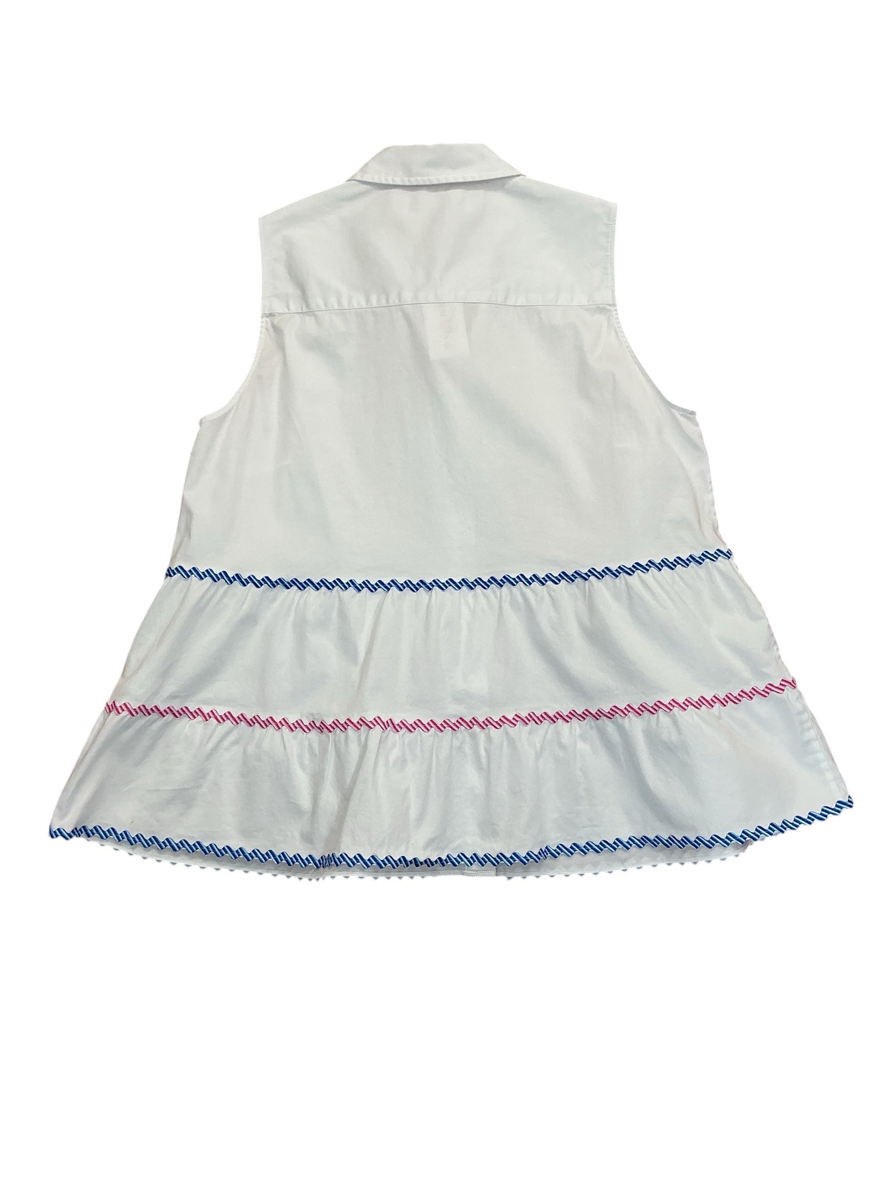 Lilly Pulitzer Breah Sleeveless Button Down Top Resort White - Size 12