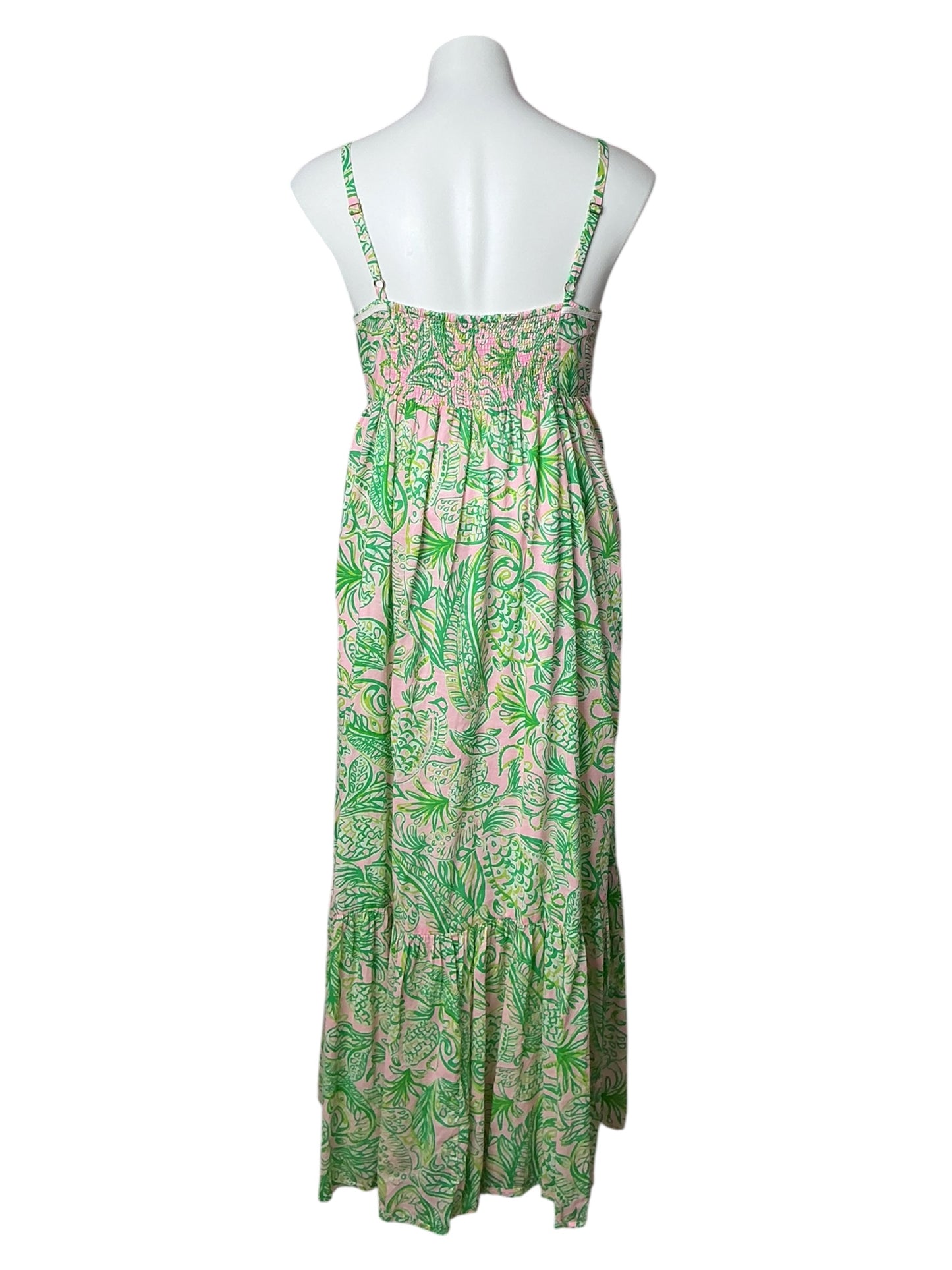Lilly Pulitzer Heidi Cotton Maxi Dress Fins and Flippers - Size 8