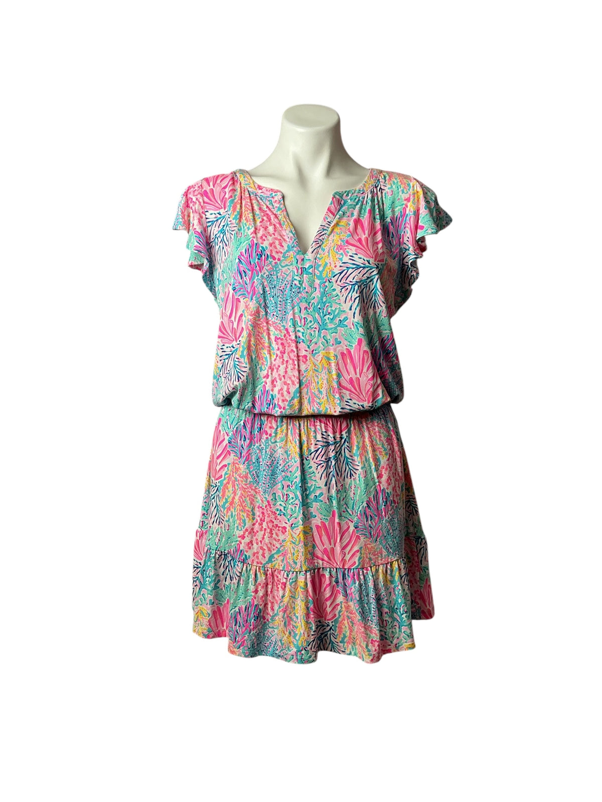 Lilly Pulitzer Ravi Skirted Romper Splashdance - Size M