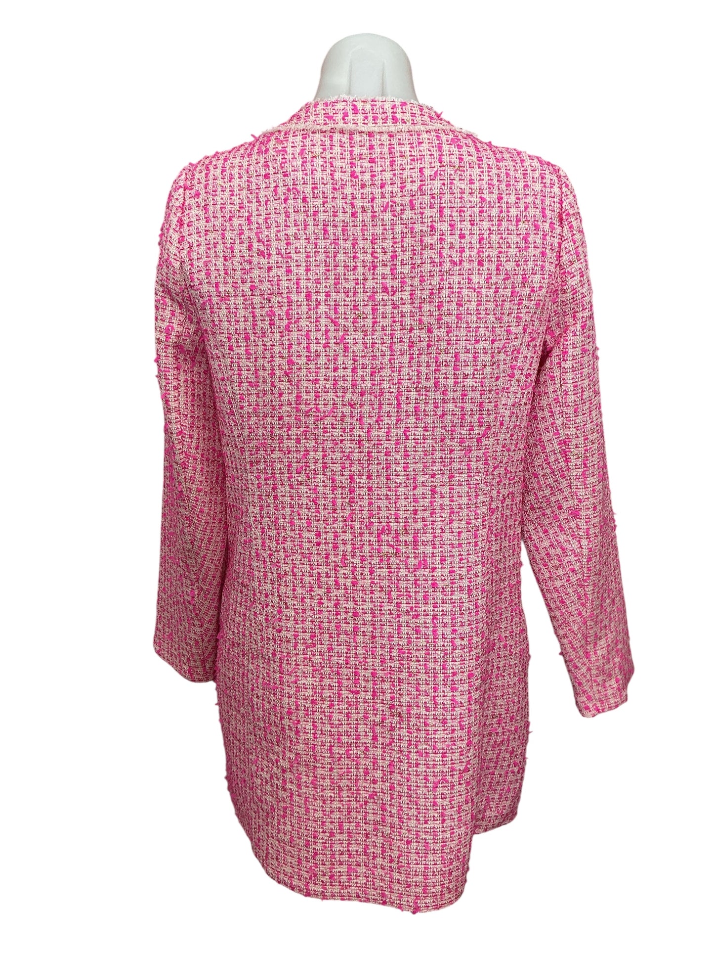 Lilly Pulitzer Dashielle Tweed Jacket Pink Palms Fantasy Tweed - Size 0