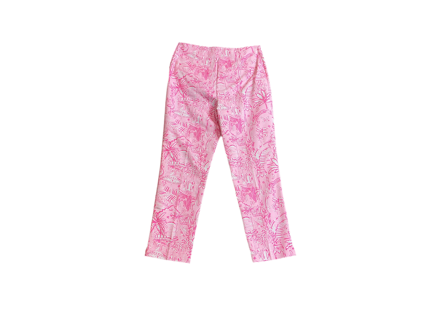 Lilly Pulitzer  NWT - Nancee Crop Pant - Conch Shell Pink Penny Playground - Size 10
