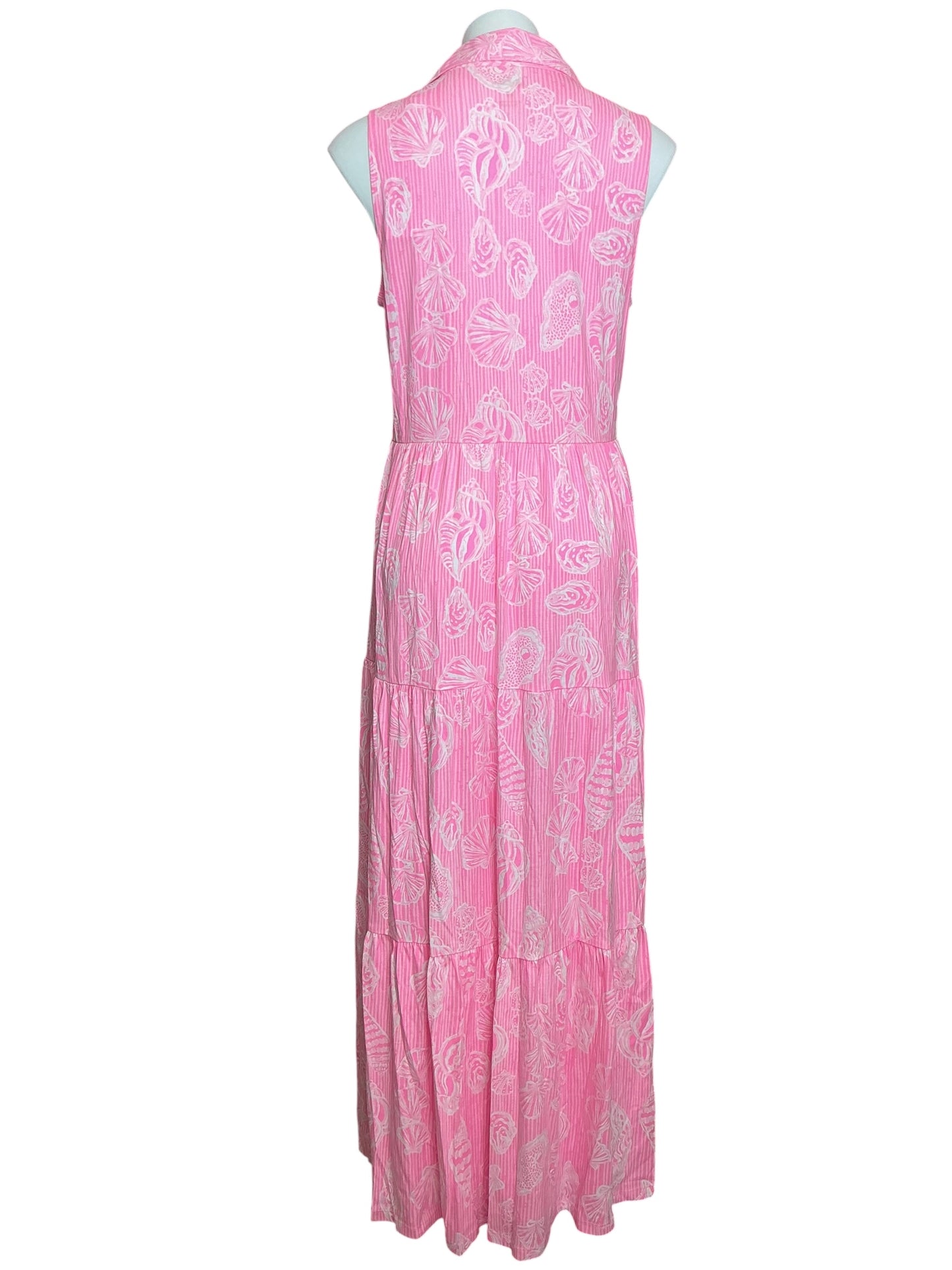 Lilly Pulitzer NWT Riegan Maxi Dress Rousseau Pink Cool As Shell - Size M