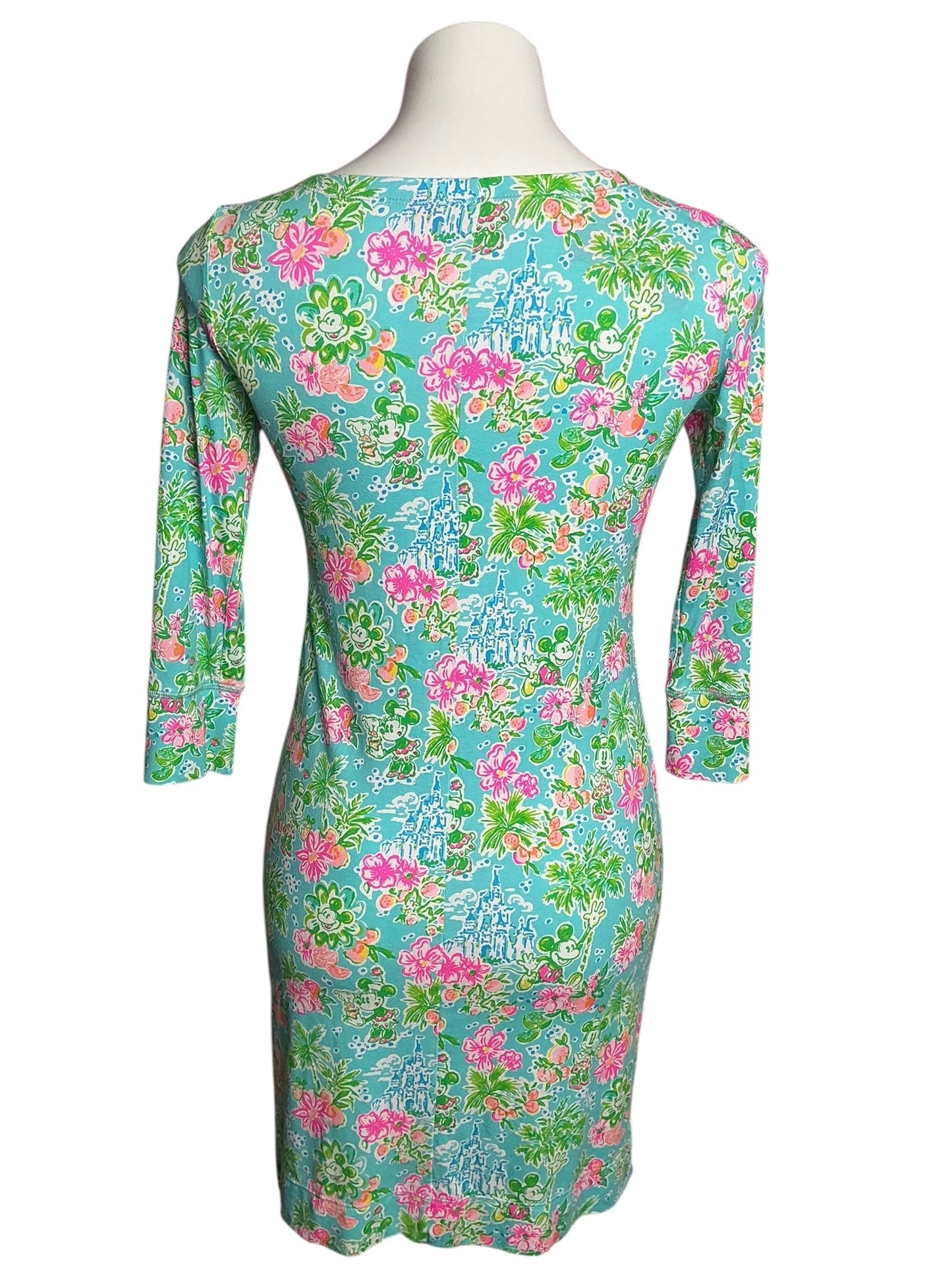 Lilly Pulitzer Sophie Dress Blue Ibiza Lilly Loves Disney - Size XS