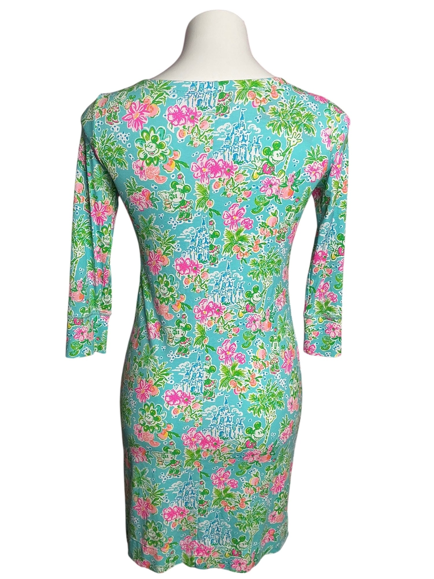 Lilly Pulitzer Sophie Dress Blue Ibiza Lilly Loves Disney - Size XS