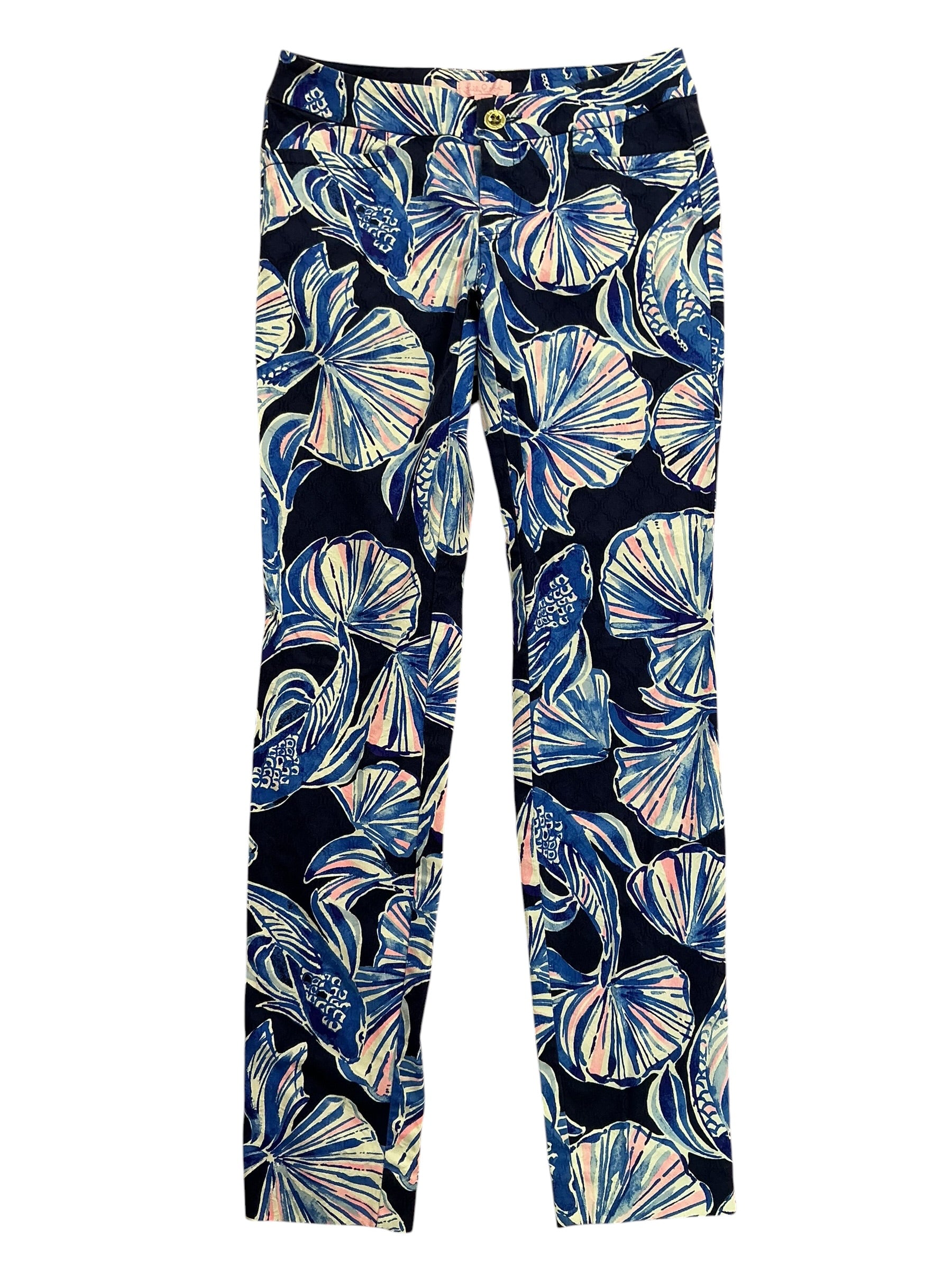 Lilly Pulitzer Kelly Skinny Ankle Pants In Reel Life - Size 00