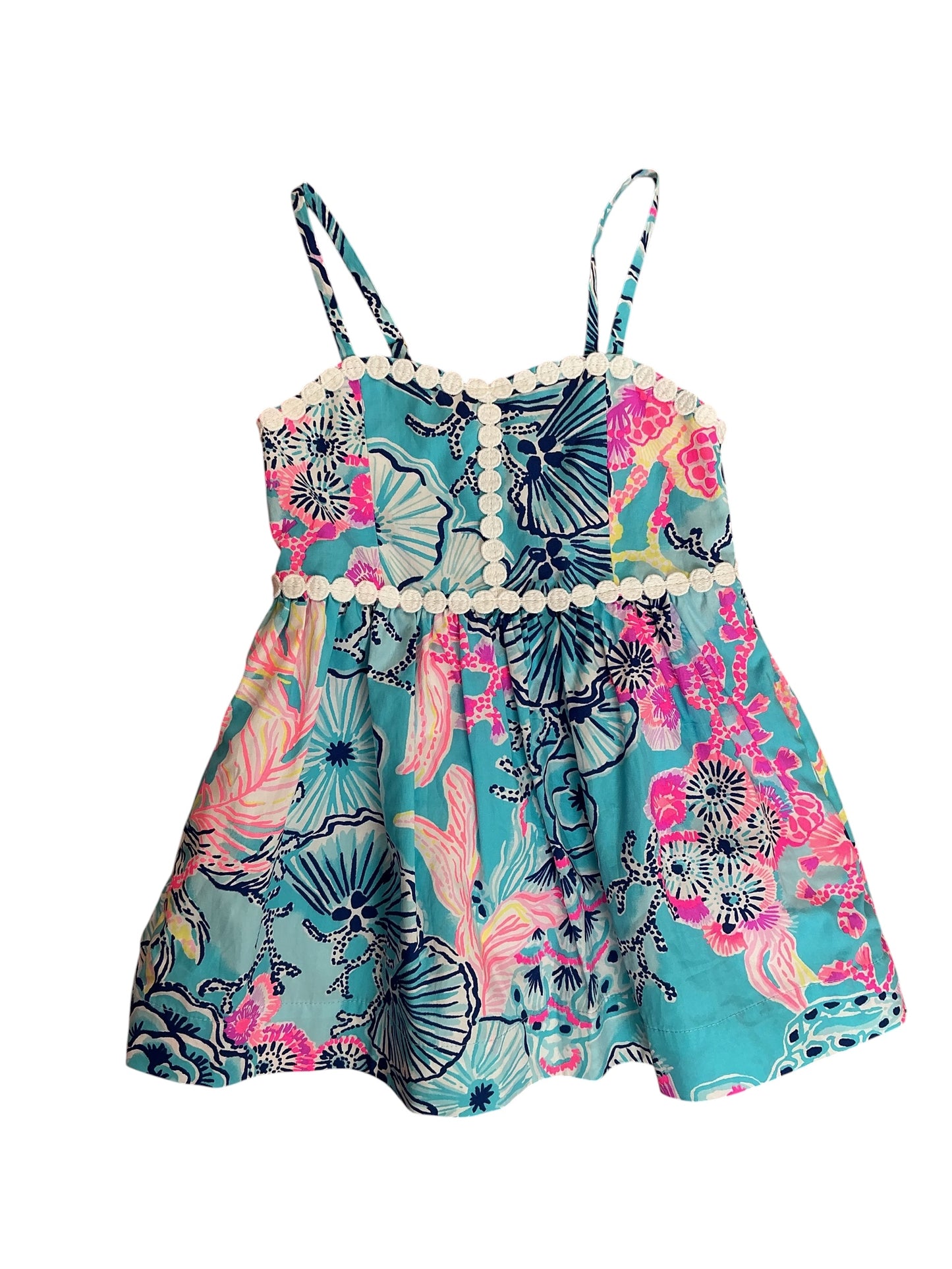 Lilly Pulitzer NWT Girls Kids Mini Haylan Dress Bali Blue Once Upon A Tide - Size 2
