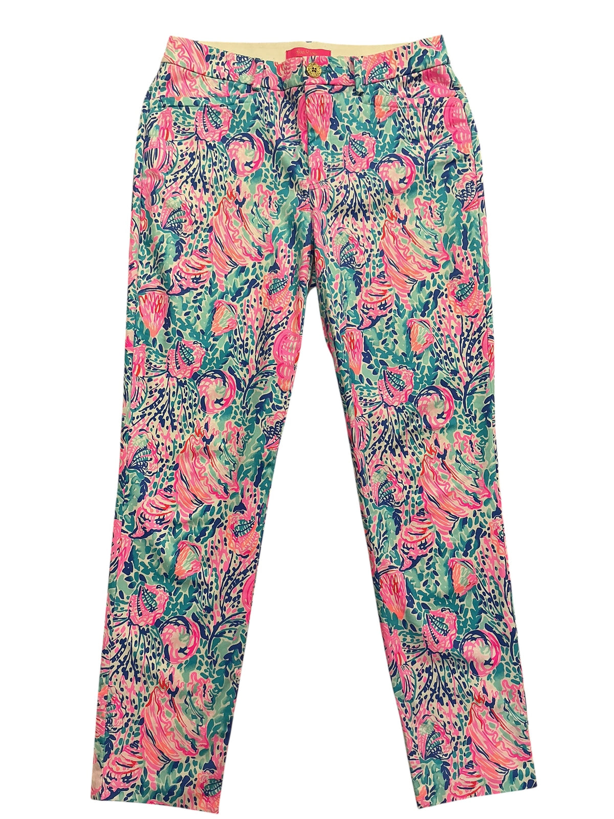 Lilly Pulitzer Worth Skinny Crop Pants Multi Treasure Trove - Size 6